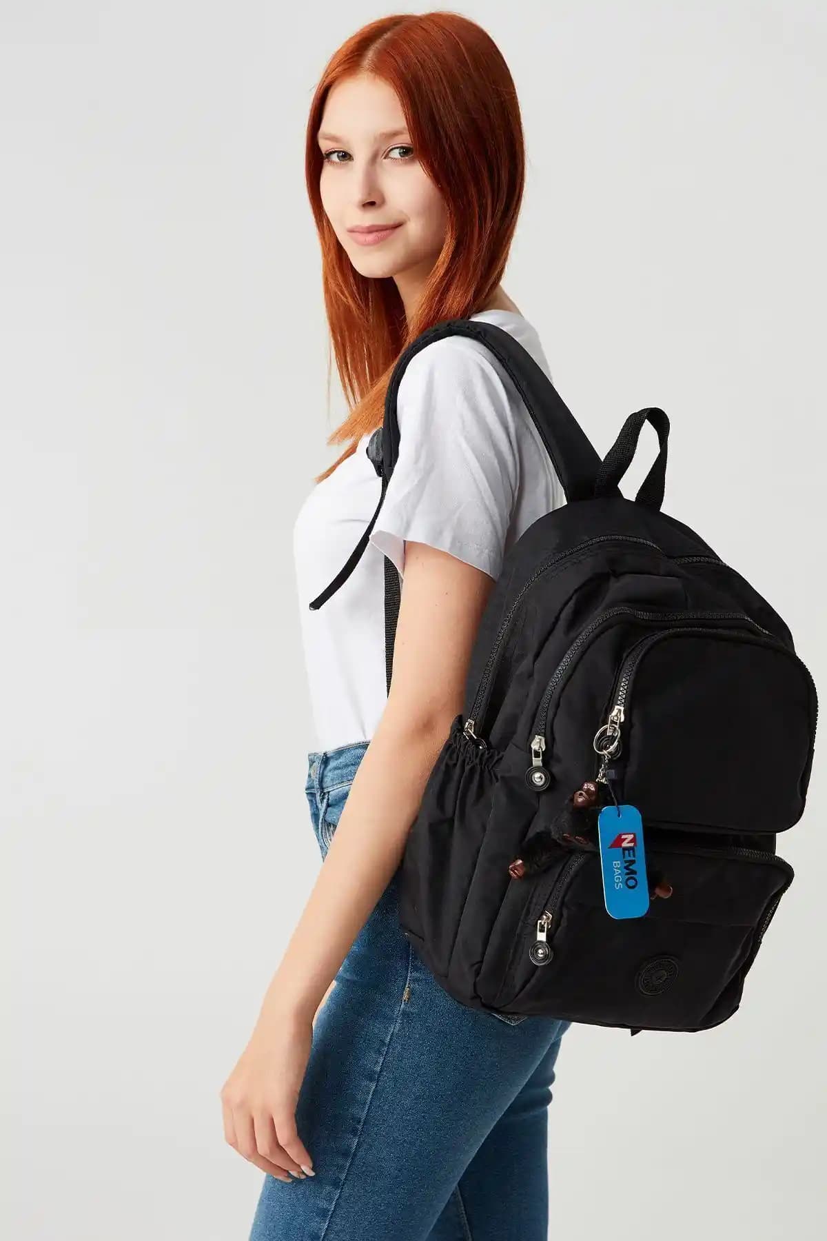 NEMO BAGS Unisex Siyah Sırt Çantası: Dayanıklı ve Şık Tasarım ile Çok Amaçlı Kullanım