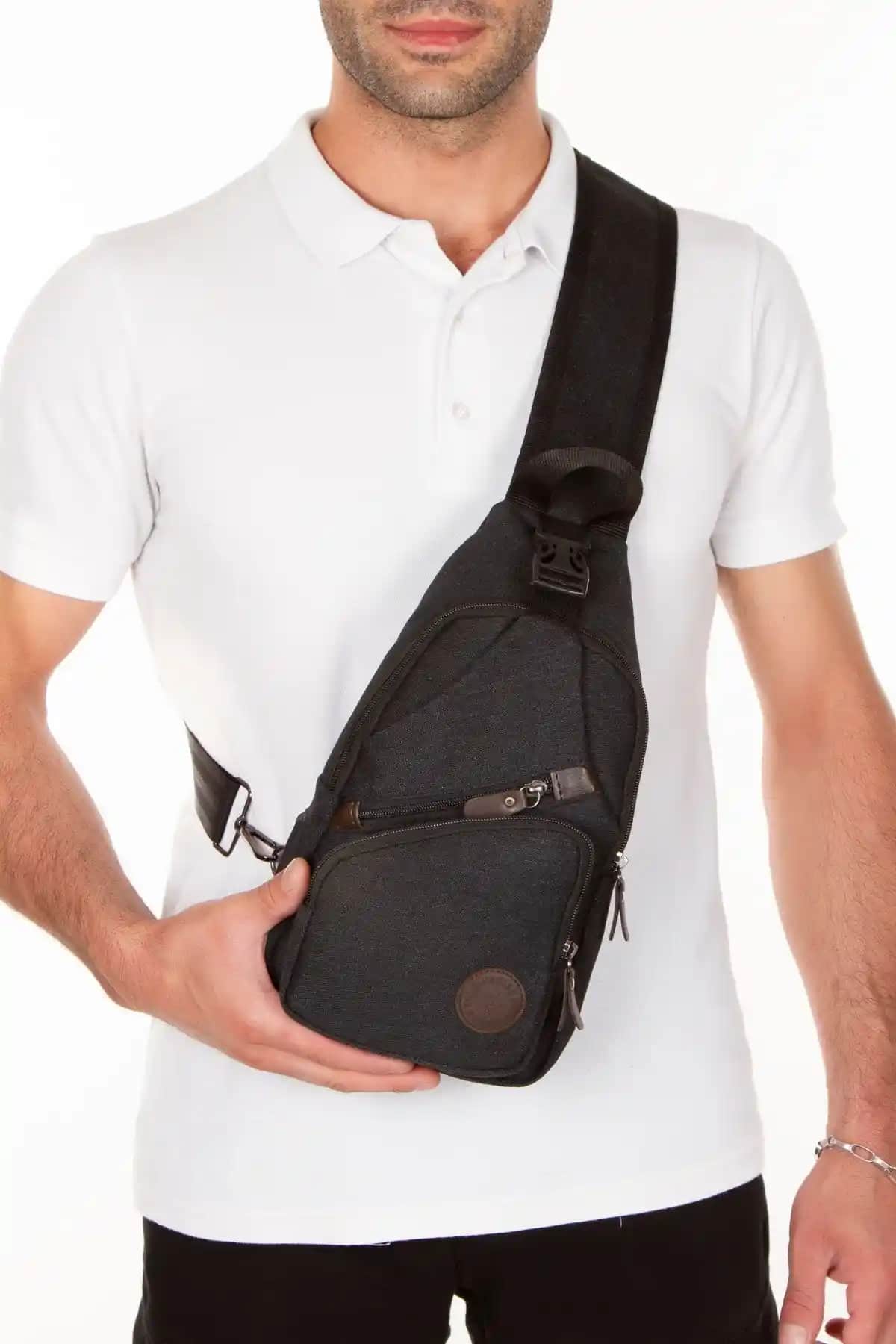 NEWISH POLO ACCESSORIES Unisex Kanvas Bodybag Suya Dayanıklı Pratik Günlük Çanta