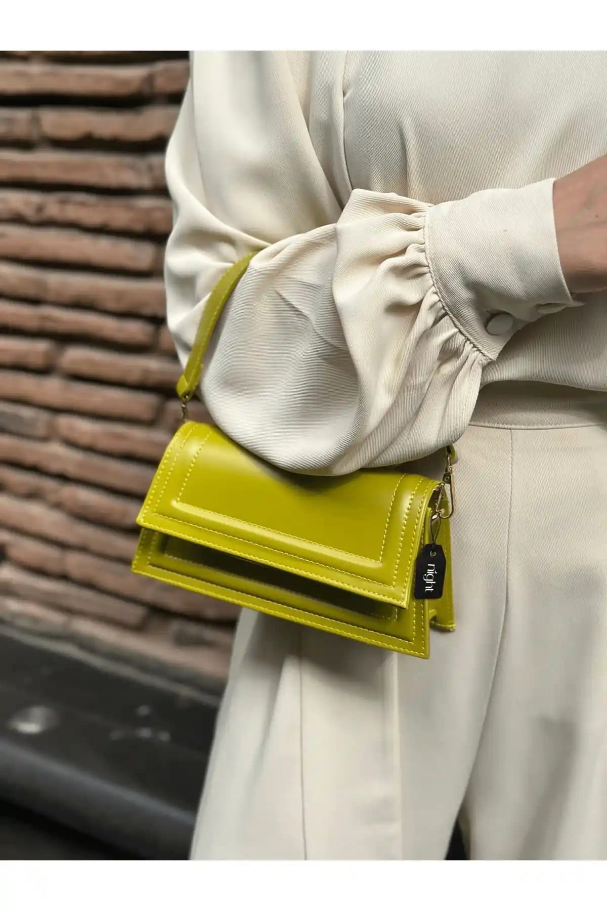 Night Mini Julia Yağ Yeşili Kadın Çantası Günlük Kullanım İçin Şık ve Pratik Tasarım