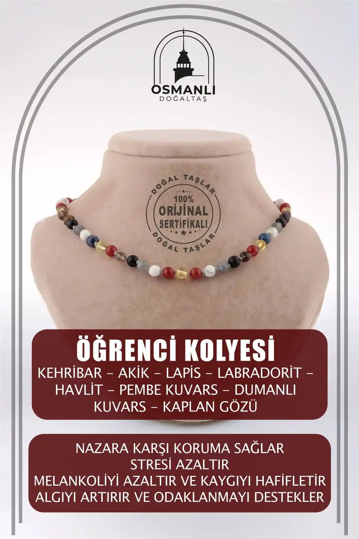 Osmanlı Doğal Taş Öğrenci Kolyesi: Şıklık ve Faydaları Bir Arada Sunar