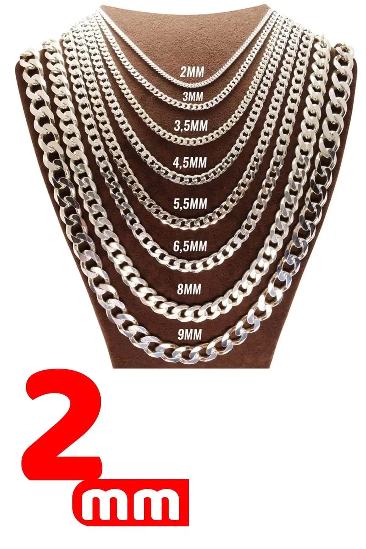 Osmanlı Gümsüş 2mm Gurmet Model Erkek Kolye Zinciri - Zarif ve Dayanıklı Tasarım