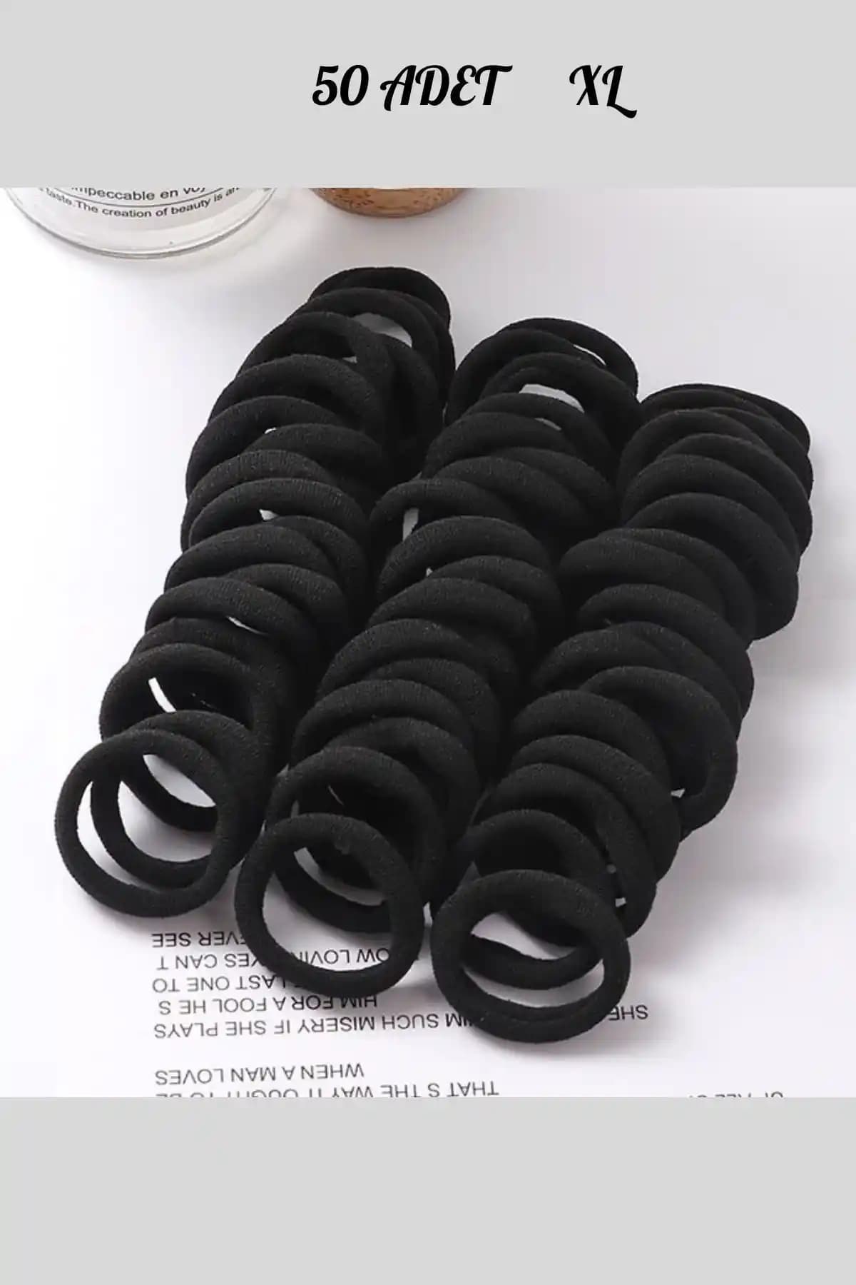 PREGIO Kadın 50'li Saç Lastiği Seti Renkli ve Dayanıklı Pratik Kullanım