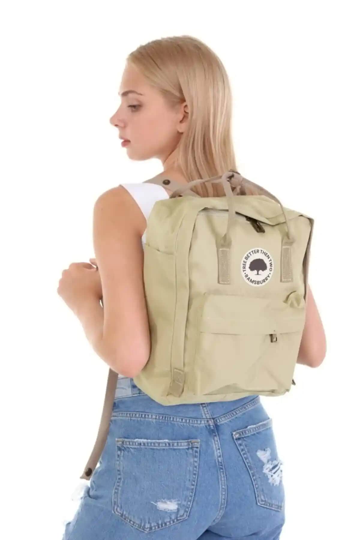 Ramsburry Unisex Krem Renk Okul Çantası: İşlevsel ve Şık Tasarım Özellikleri