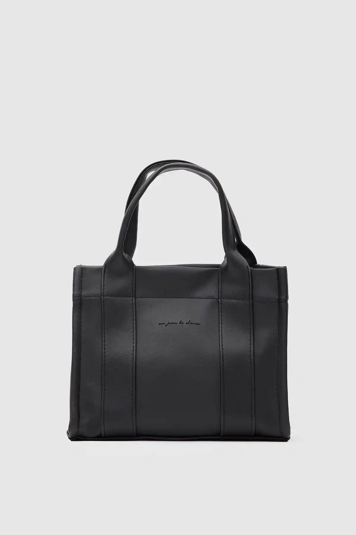 Shule Bags Bonnie Suni Deri Siyah Tote Çanta Günlük Kullanım ve Şıklık İçin Uygun