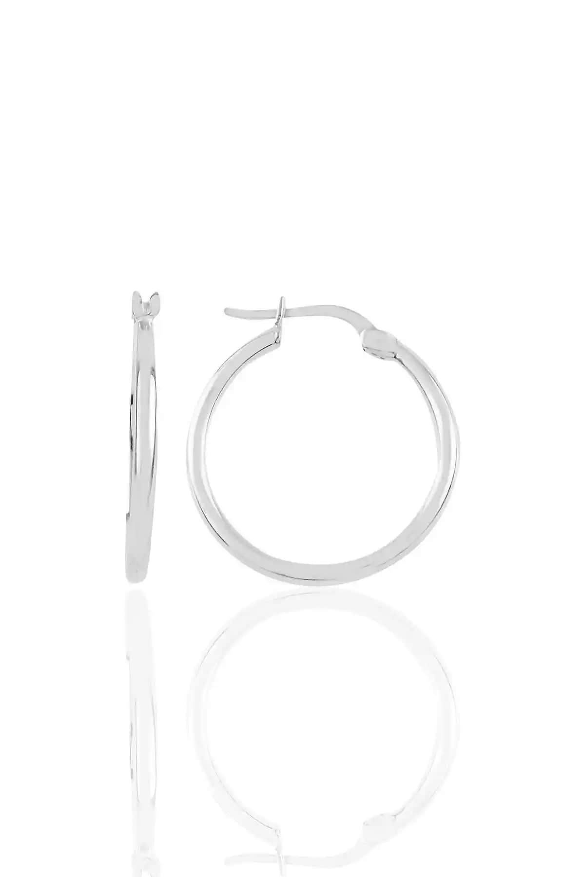 Söğütlü Silver 23 mm Gümüş Halka Küpe Zarif ve Dayanıklı Takı Seçenekleri