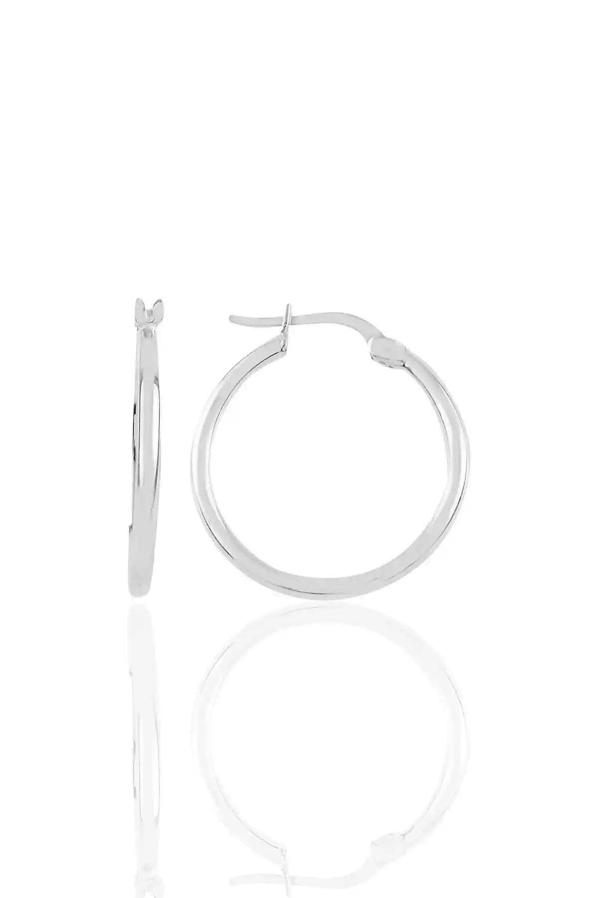 Söğütlü Silver 23 mm Gümüş Halka Küpe Zarif ve Dayanıklı Takı Seçenekleri