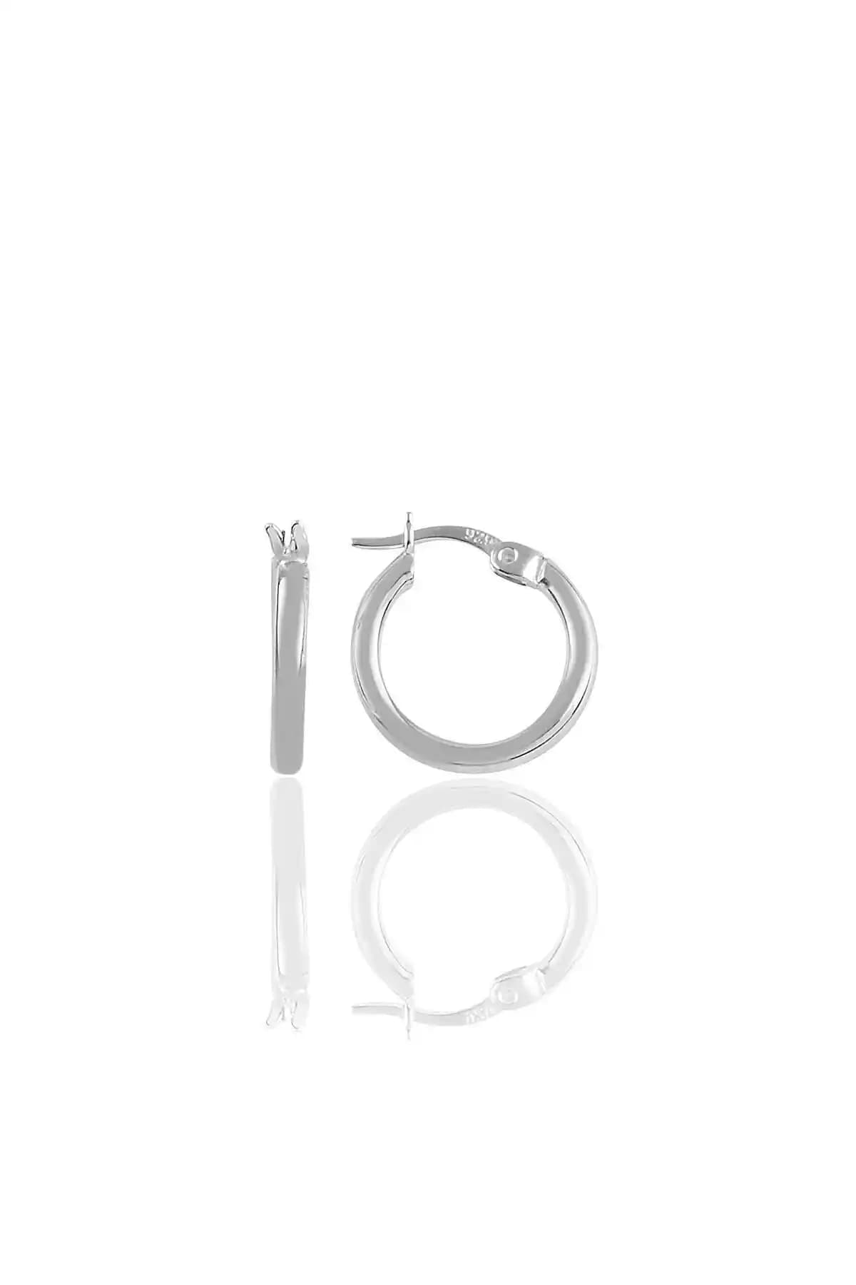 Söğütlü Silver Gümüş Halka Küpe 16 mm Zarif ve Dayanıklı Takı Seçeneği