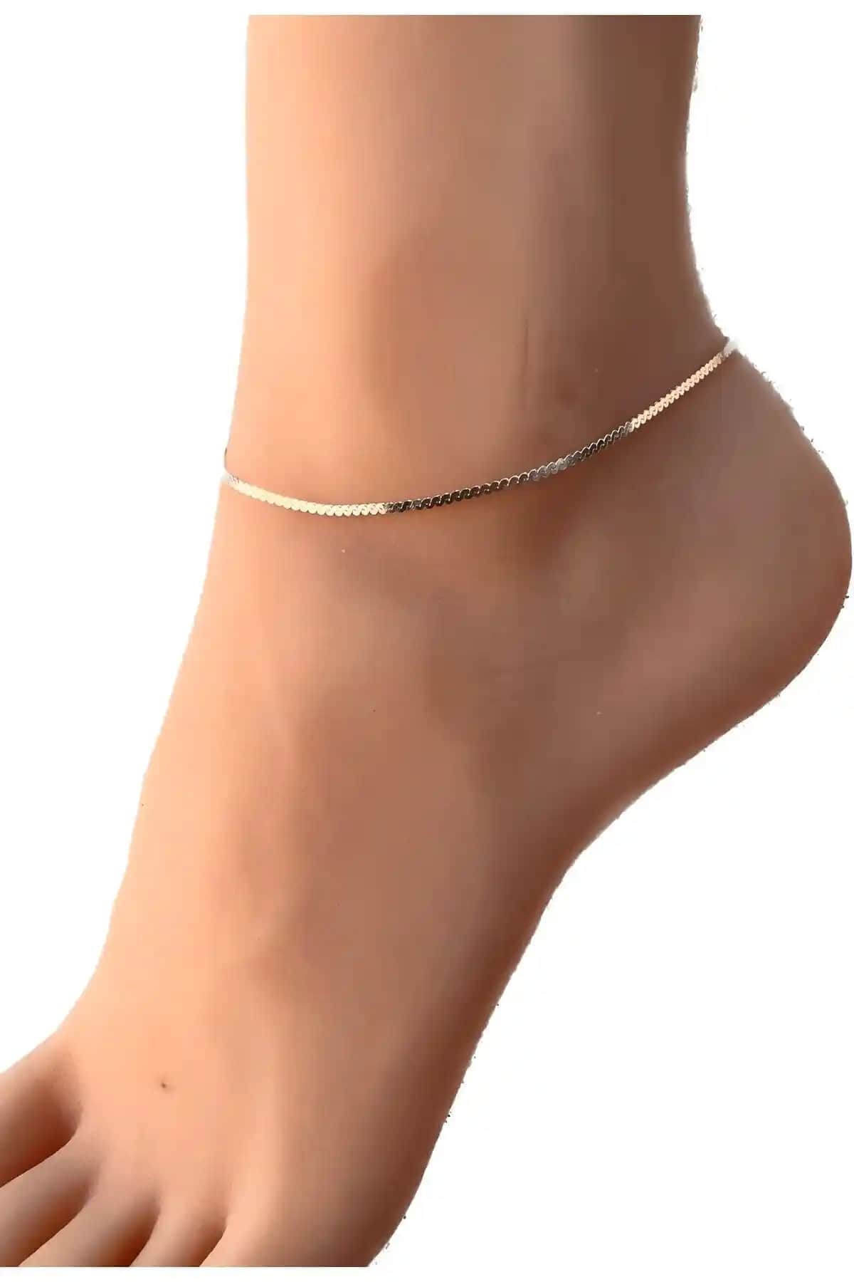 Söğütlü Silver Gümüş Örgü Modeli Italyan Zincir Halhal Şıklık ve Dayanıklılık Sunar