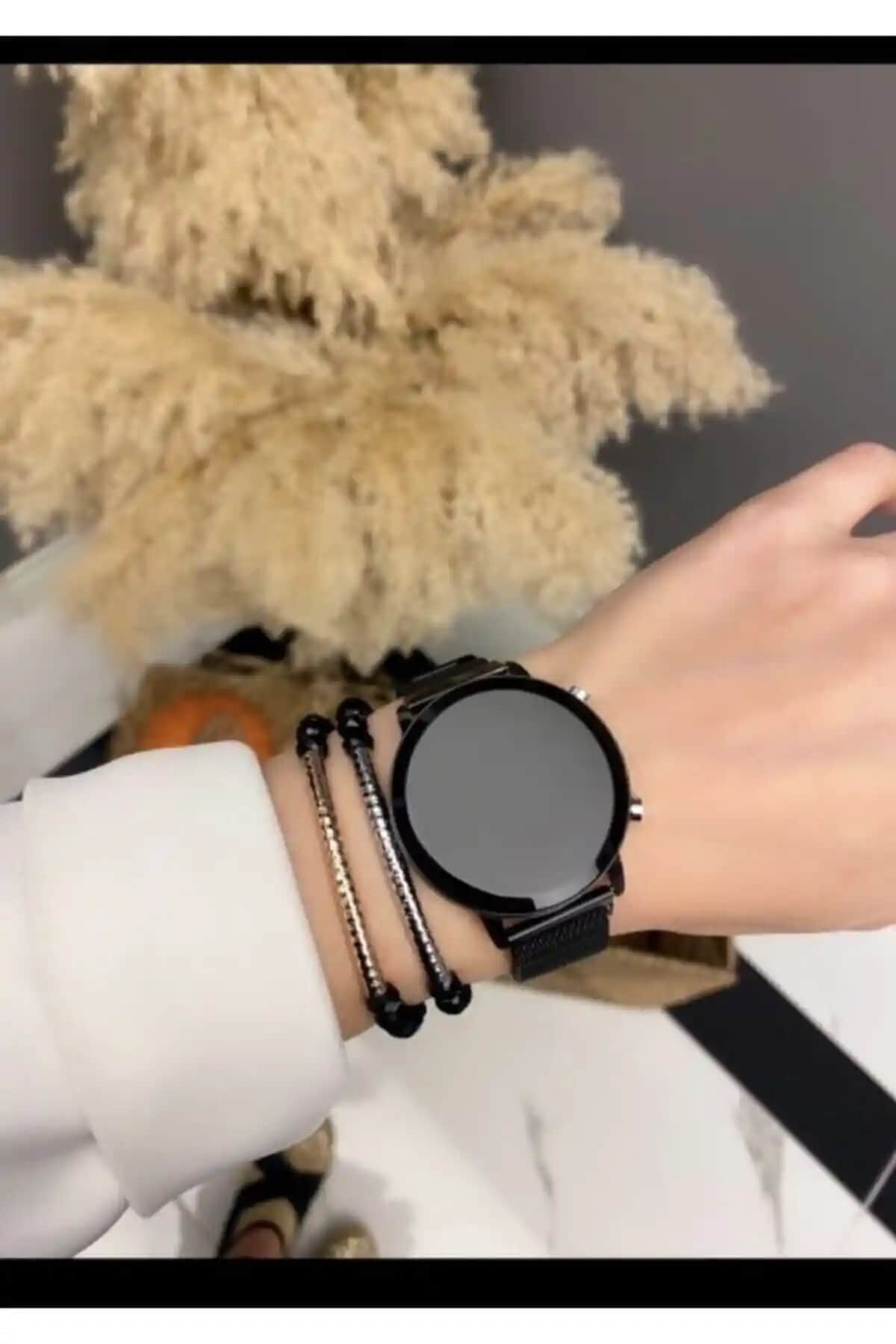 Spectrum Unisex Tuşlu Led Saat Mıknatıslı Kordon Özel Seri Modern ve Dayanıklı Tasarım