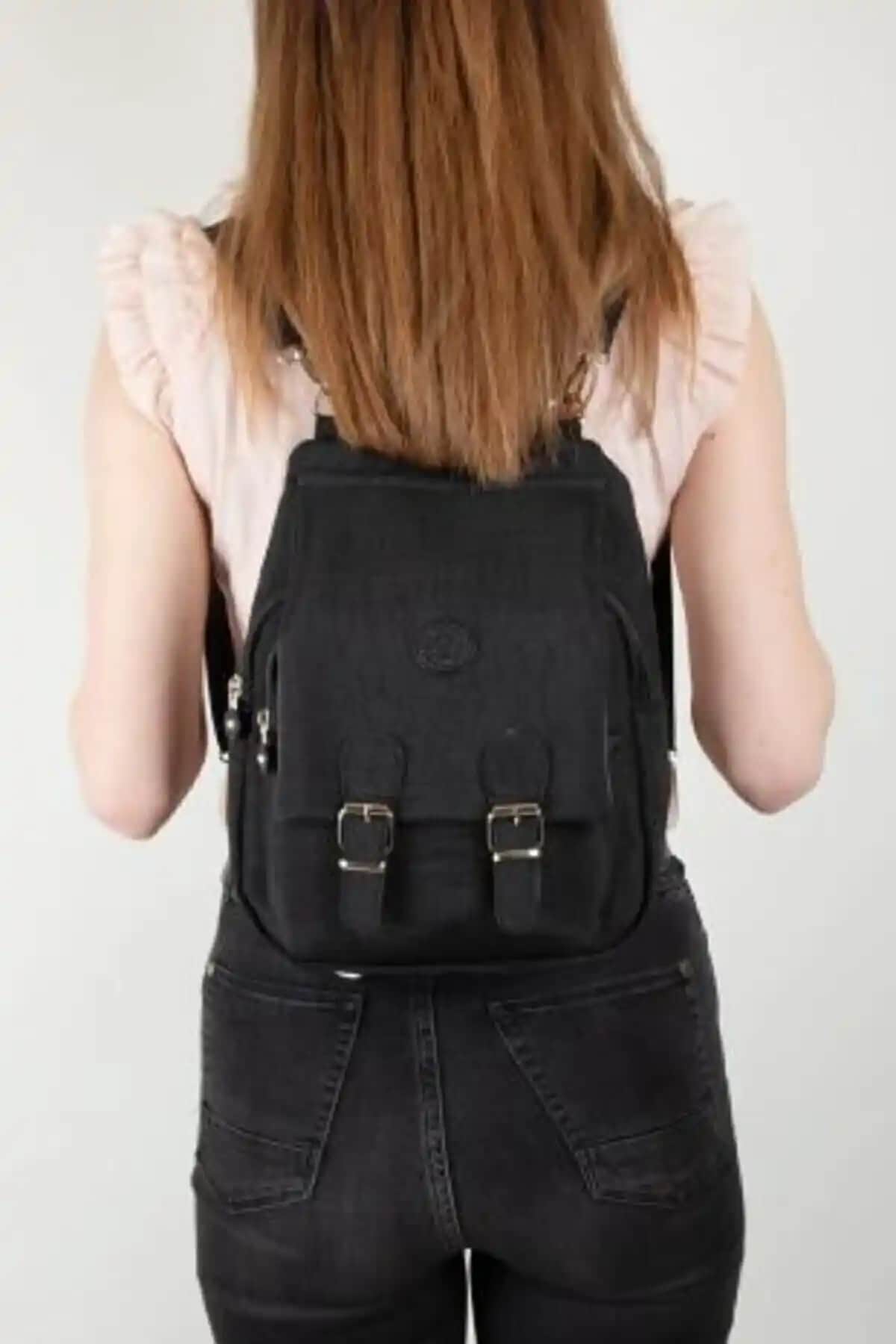 Star Polo Kadınlar İçin Şık ve Dayanıklı Krinkıl Kumaş Okul Çantası