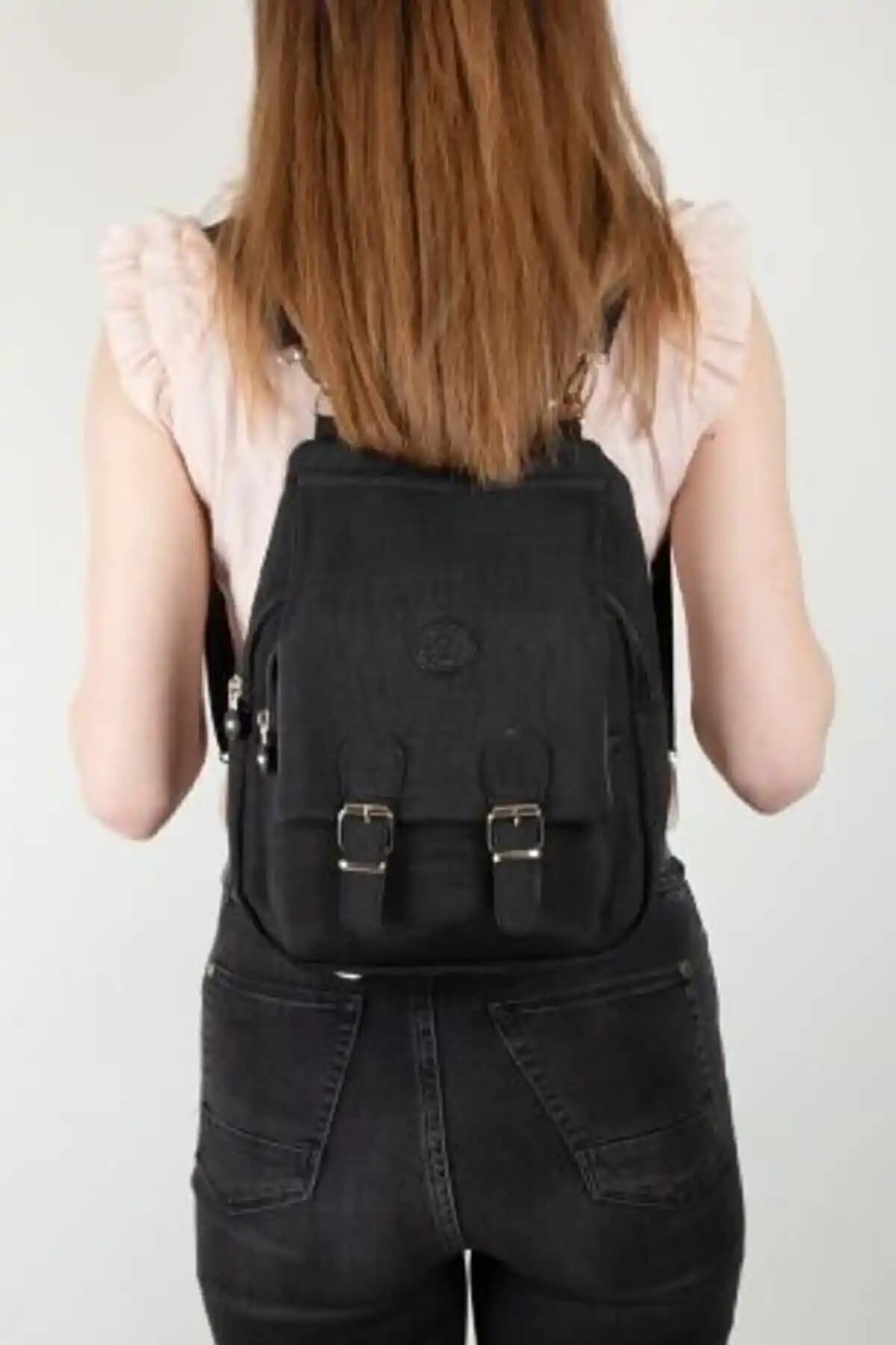 Star Polo Kadınlar İçin Şık ve Dayanıklı Krinkıl Kumaş Okul Çantası