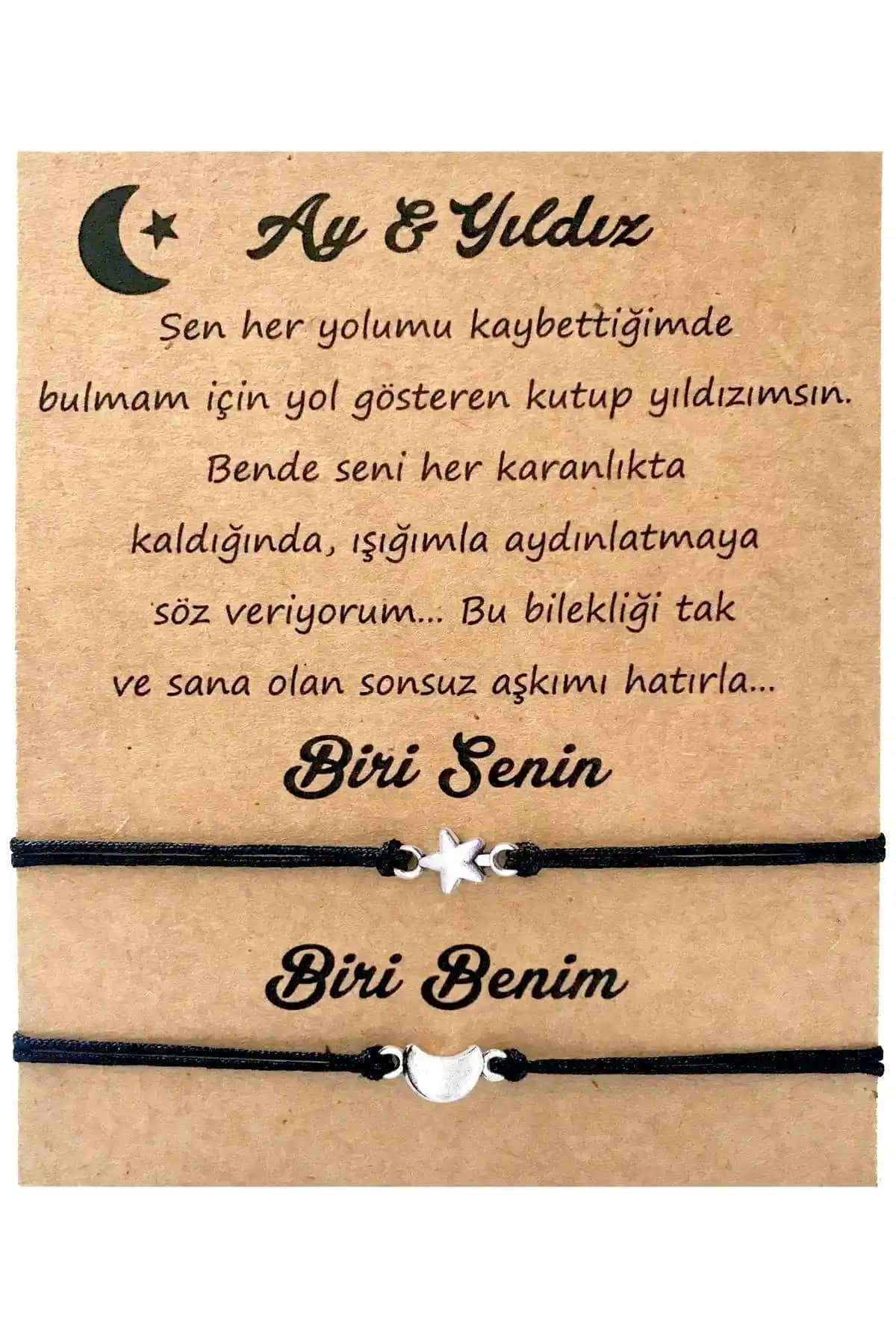 Sunligo Ay ve Yılz Temalı Sevgili Bileklikleri Şık ve Anlamlı Hediye Seçeneği