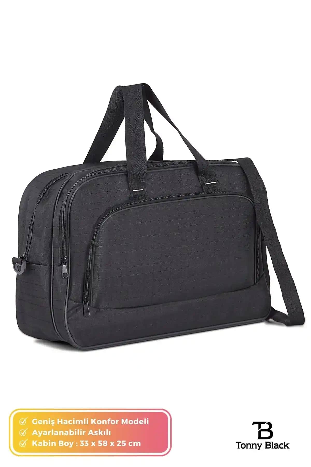 Tonny Black Orijinal Unisex Çok Gözlü Konfor Modeli Şık ve Dayanıklı Seyahat Çantası