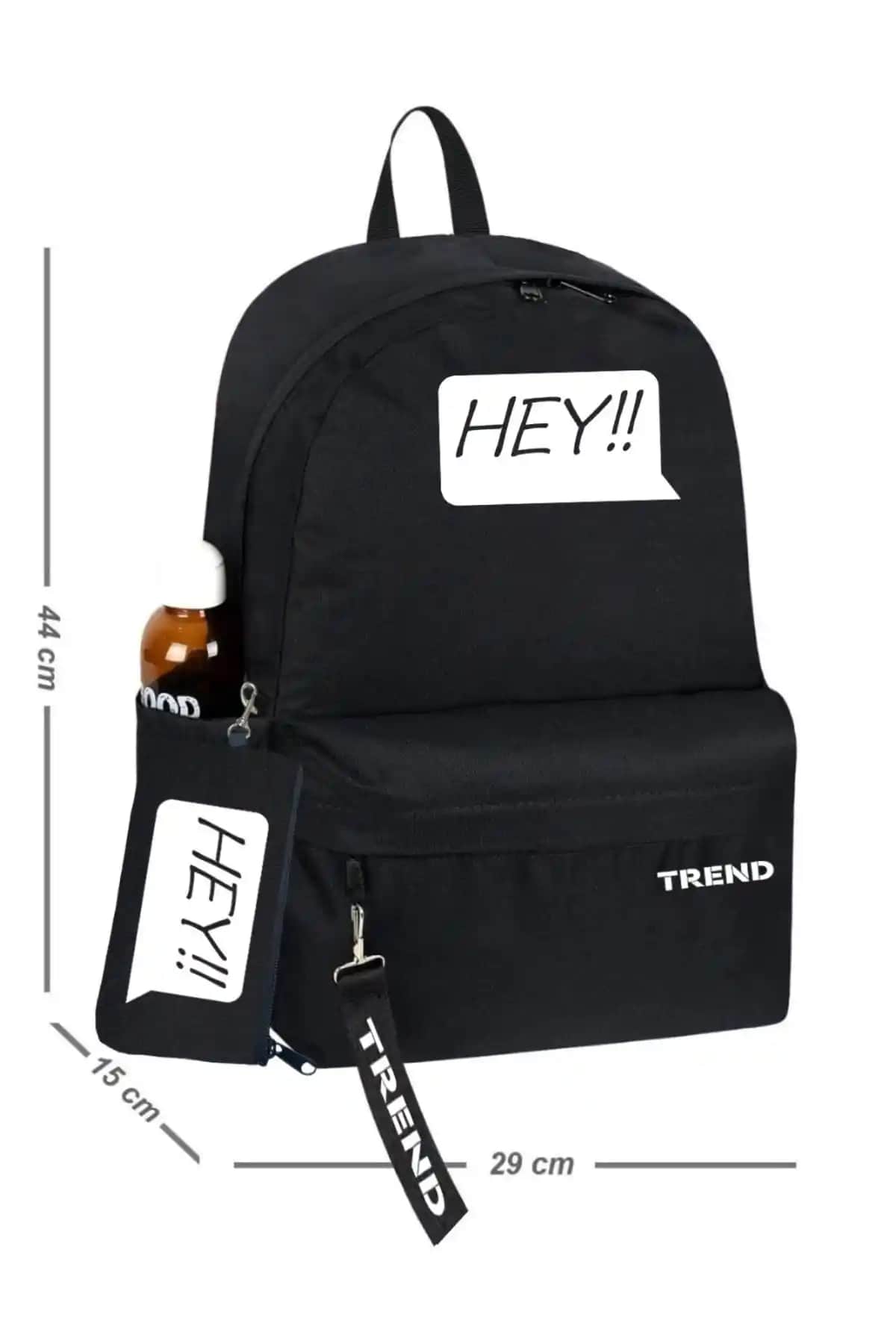 Trend'in Unisex Siyah Sırt Çantası Günlük Kullanım ve Şıklık İçin Uygun