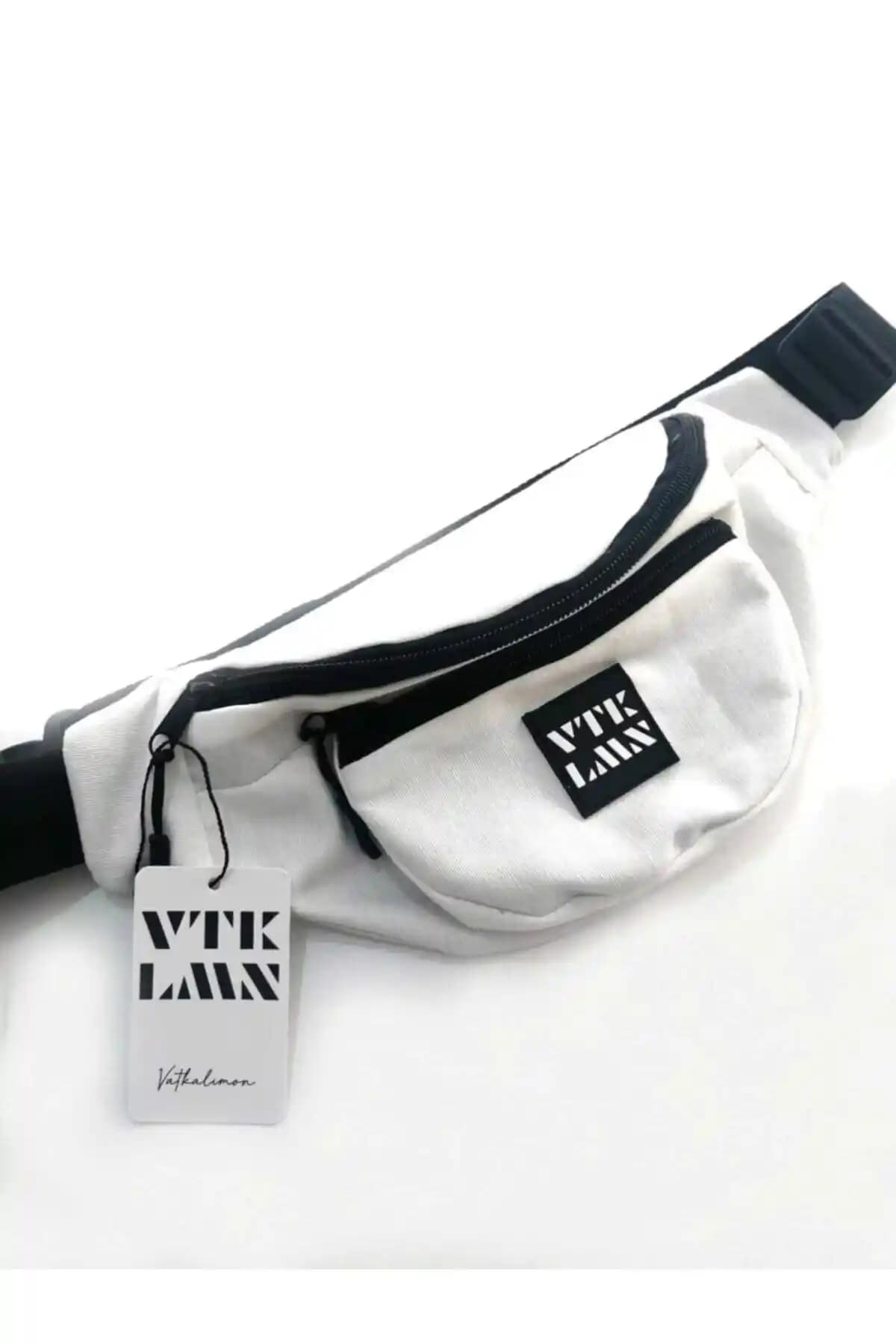 Vatkalimon Unisex Beyaz Renkli Omuz ve Bel Çantası Modern ve Kullanışlı Tasarım