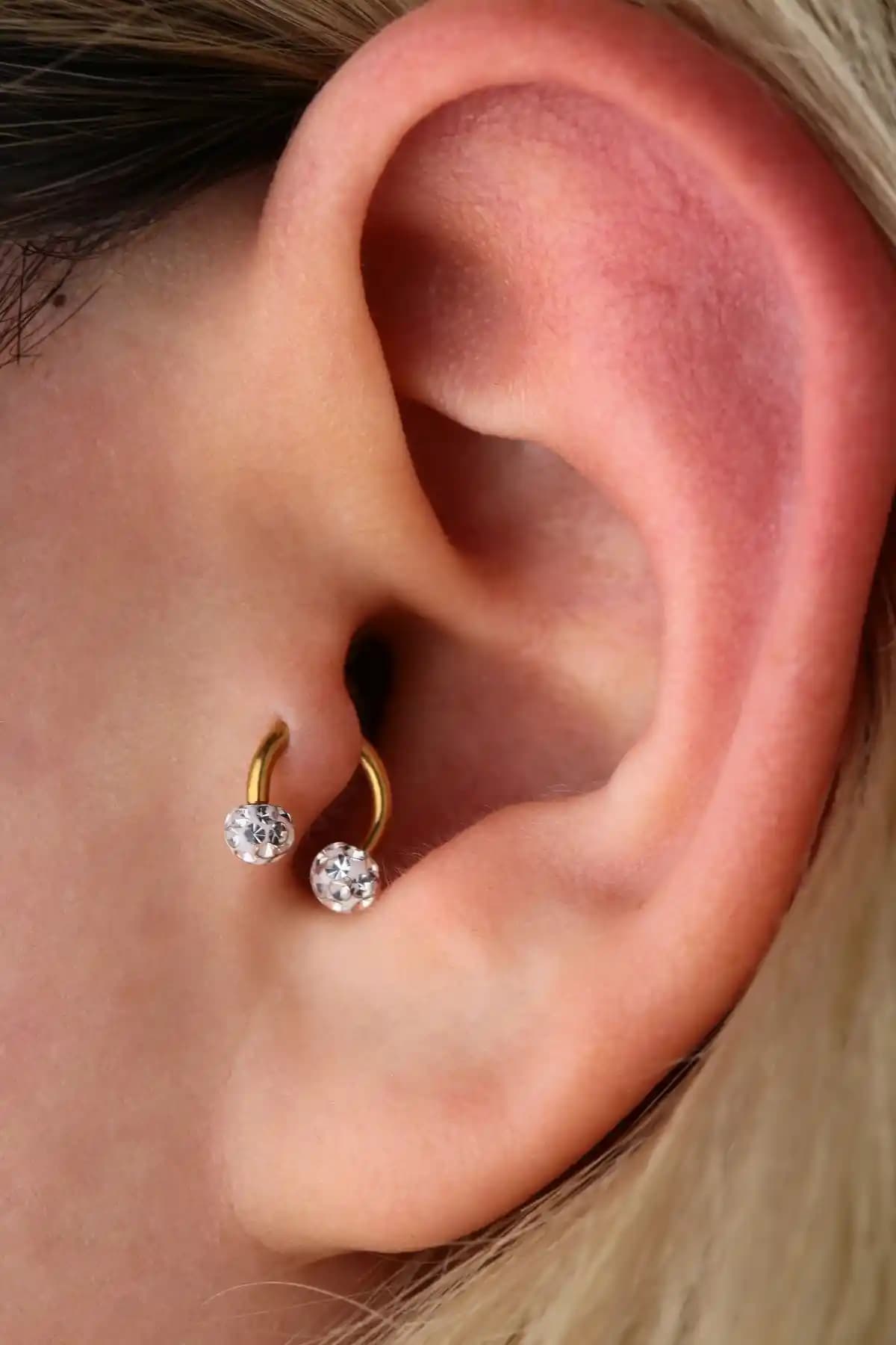 Vilma Aksesuar Cerrahi Çelik Piercing Helix ve Tragus Kulak Aksesuarı