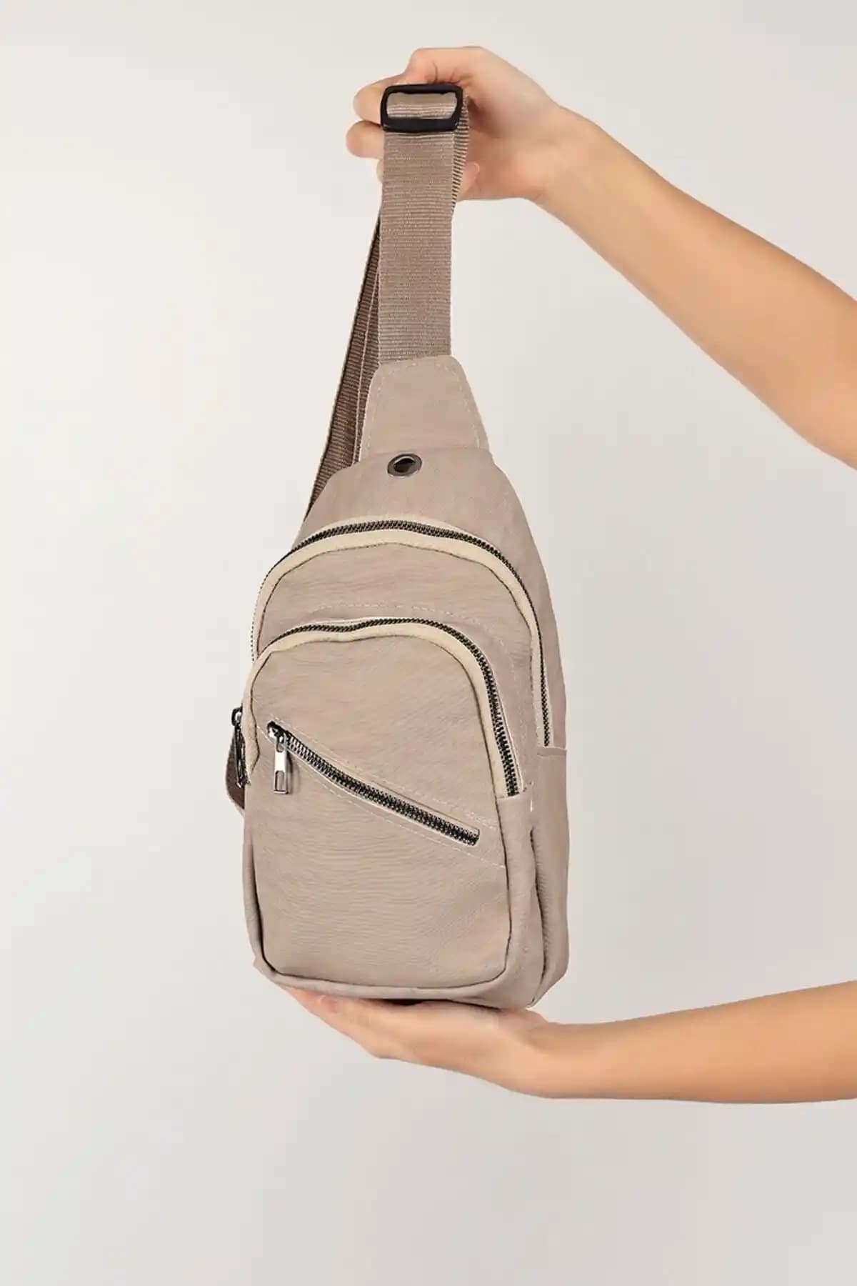 Vizon Renkli Çok Yönlü Göğüs ve Bel Çantası Günlük Kullanım İçin Uygun