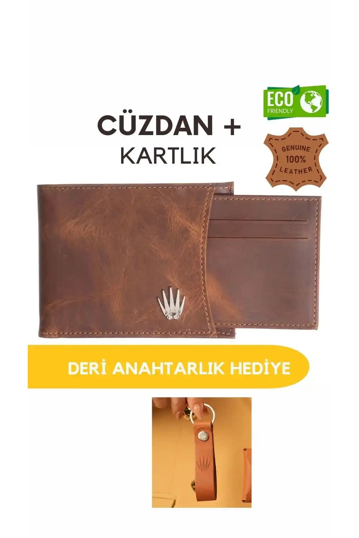 WATCHOFROYAL Swan Crazy Taba Hakiki Deri Unisex Cüzdan ve Kartlık - Şıklık ve İşlevsellik
