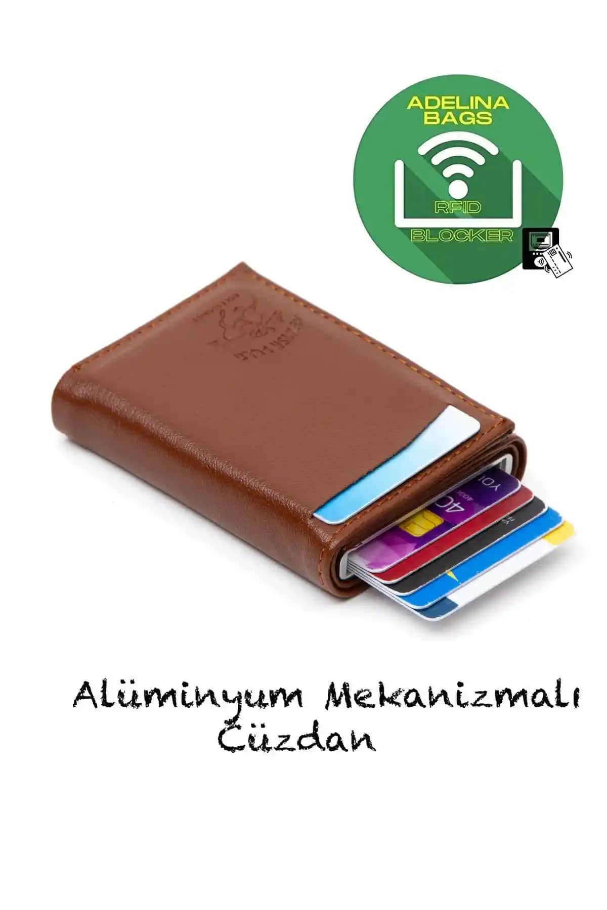 Yeni Adelina Unisex Kahverengi Deri Mekanizmalı Otomatik Kartlık Cüzdan Ürün Özellikleri ve Kullanım Avantajları