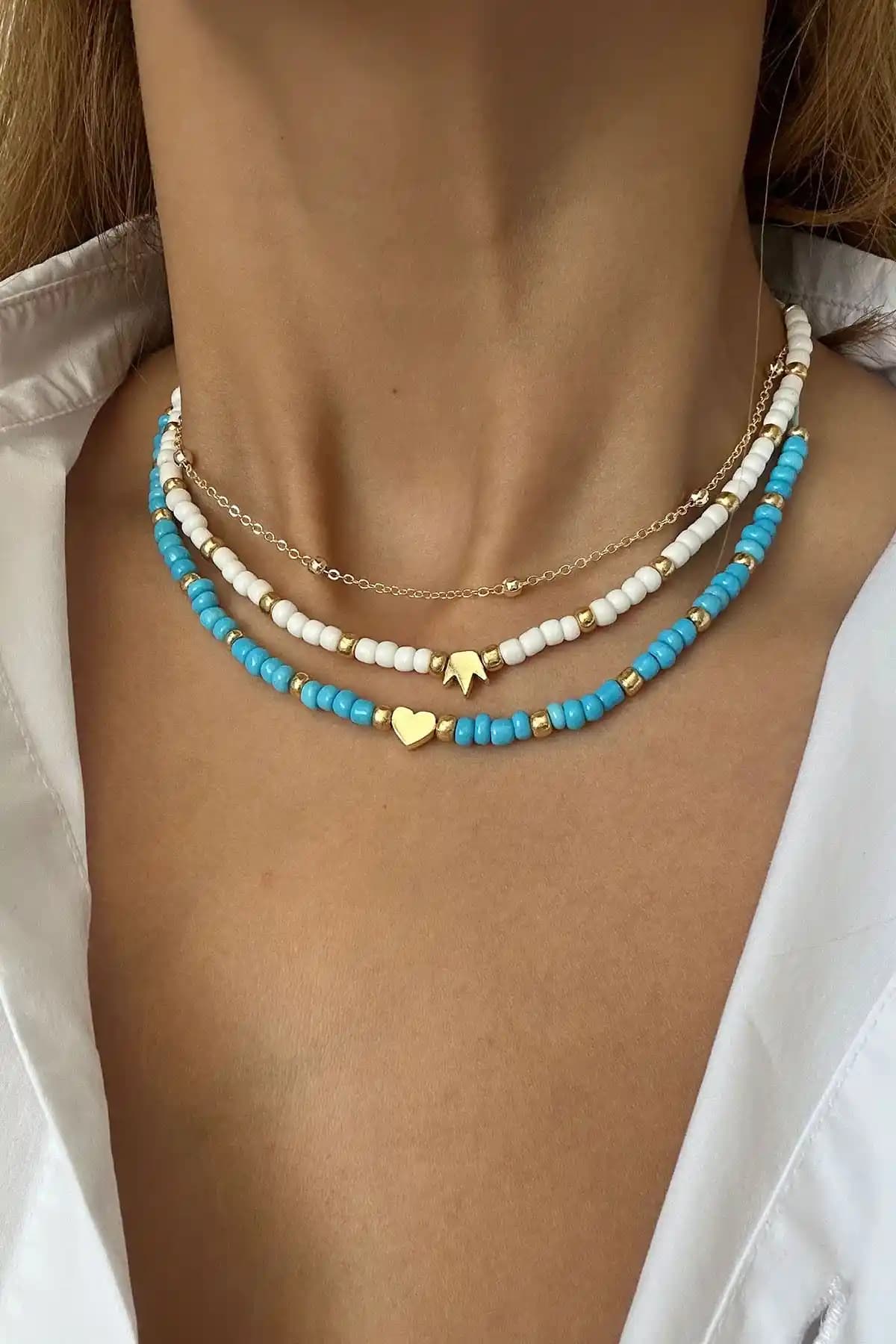 Yeni Trend Boncuk Choker Kolye Seti Kadınlar İçin Çok Yönlü ve Şık Aksesuar Seçeneği