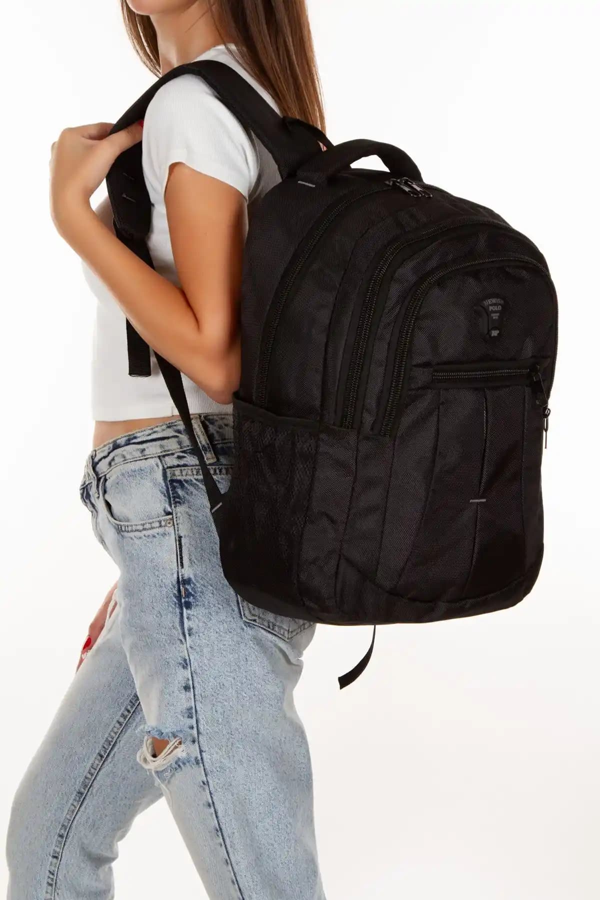 Yeniish Siyah Unisex Sırt Çantası: Dayanıklı ve Ergonomik Tasarımıyla Günlük Kullanım İçin İdeal