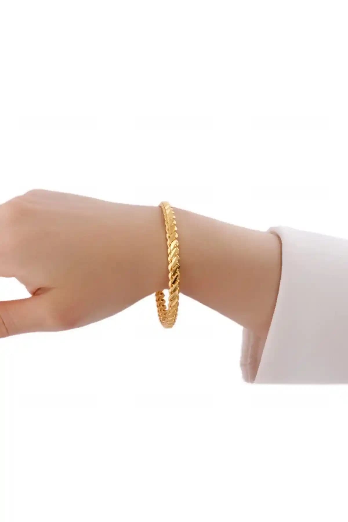 Yılz Gold 22 Ayar Altın Kaplama Burma Bilezik: Zarif ve Dayanıklı Tasarım