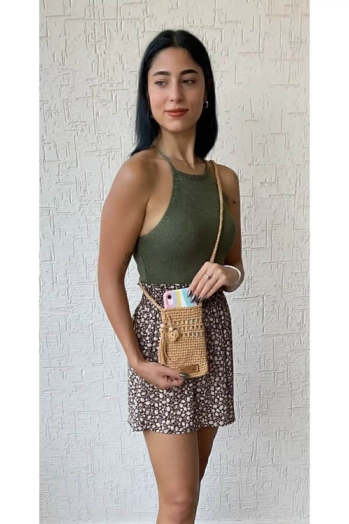 Zümal Lüx El Örgüsü Hasır Omuz Çantası Şık ve Sürdürülebilir Moda Seçeneği