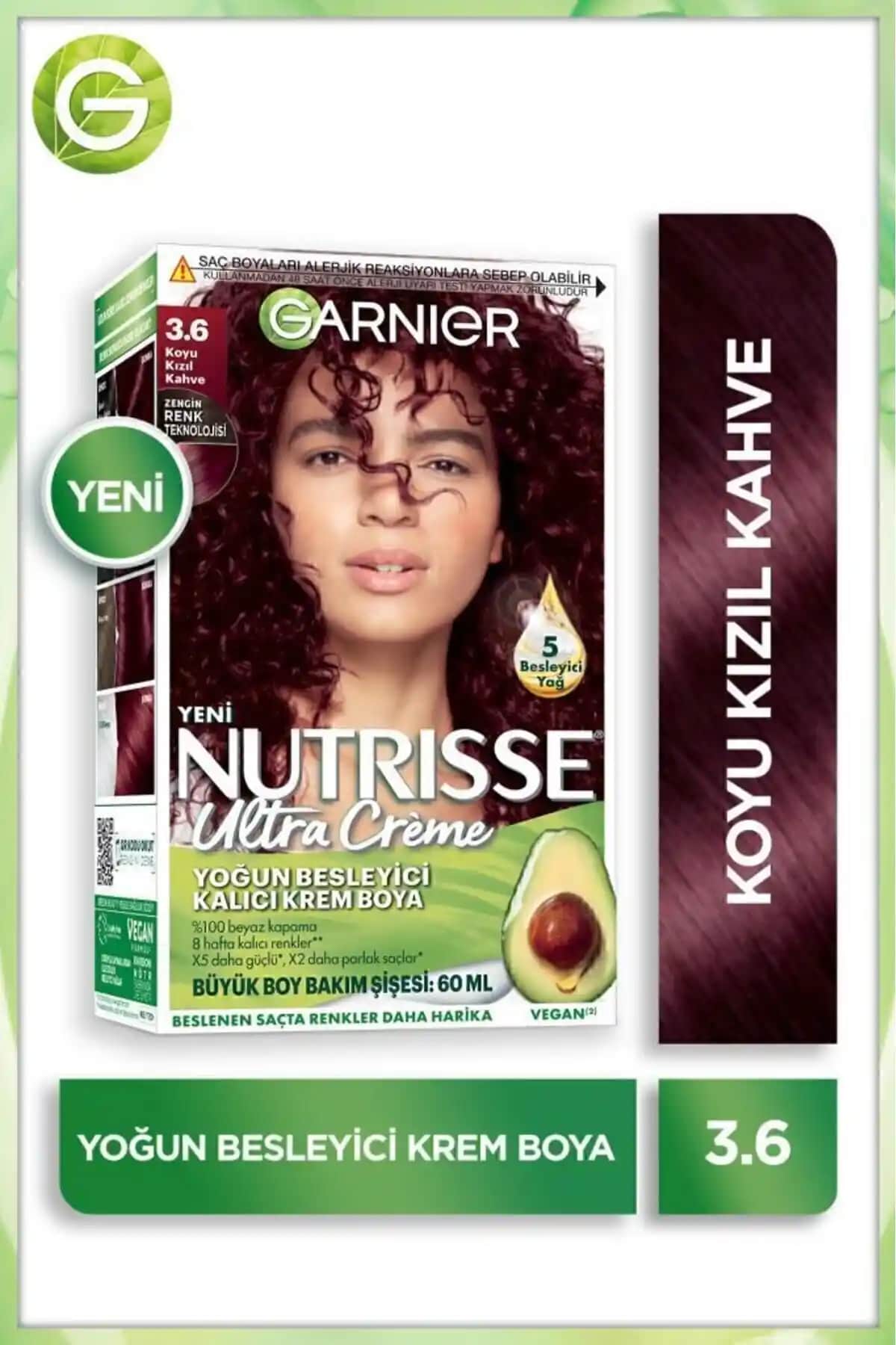 Garnier Nutrisse Saç Boyaları Karşılaştırması Koyu Kızıl Kahve ve Şarap Kızılı