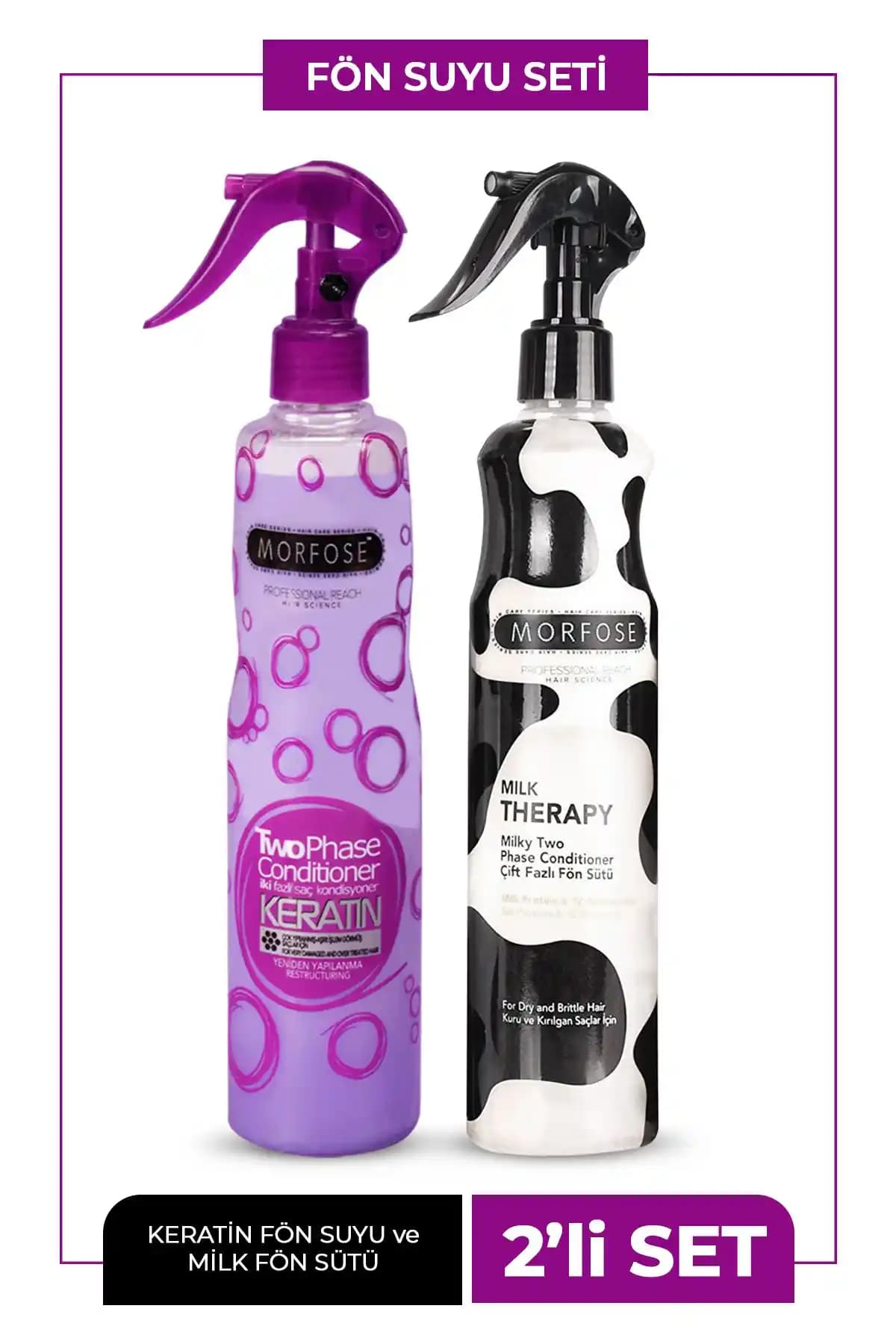 Morfose Çift Fazlı Fön Suyu ve Naturix Argan Yağlı İki Fazlı Saç Bakım Ürünleri Karşılaştırması