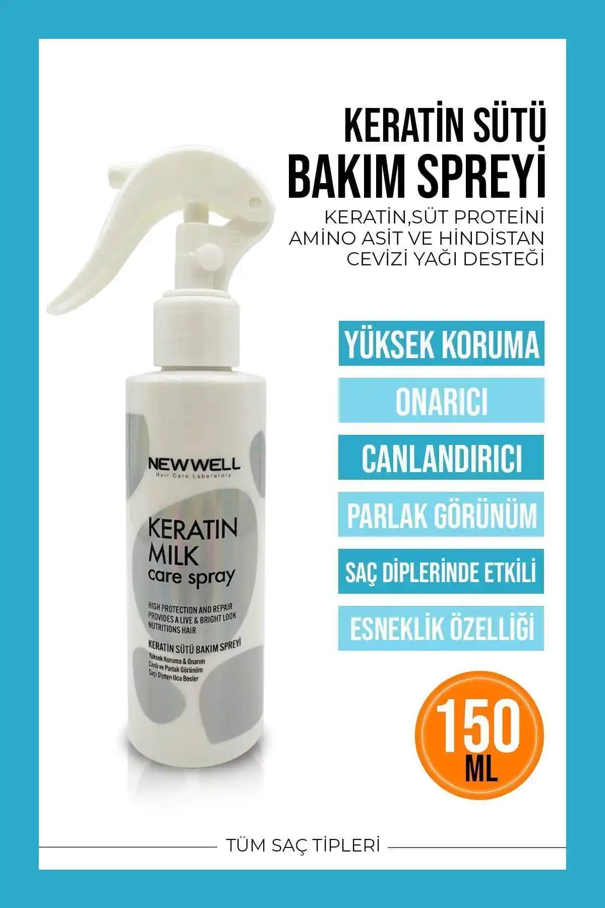New Well Keratin Sütü Bakım Spreyi ve Argan Özlü Saç Yağı Karşılaştırması