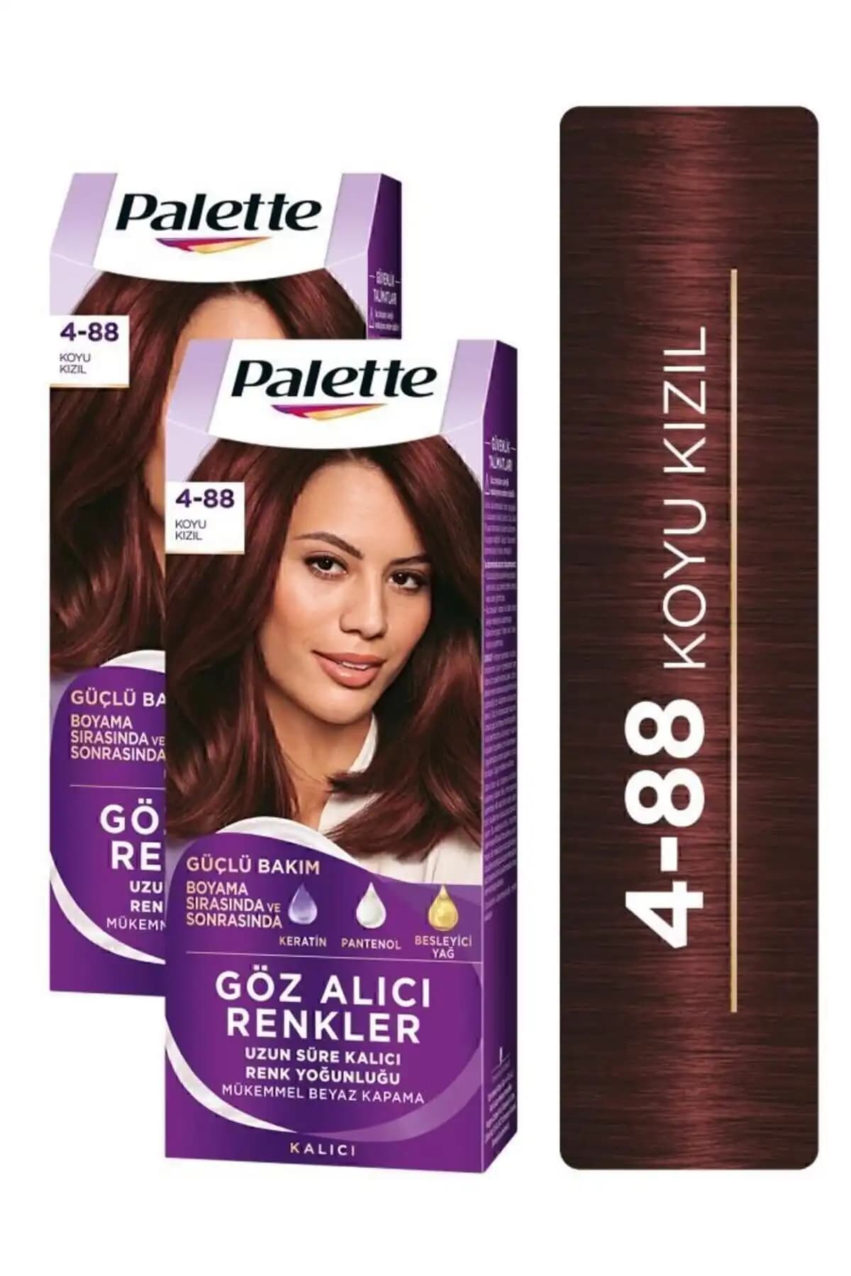 Palette Göz Alıcı Renkler 4-88 ve 5-68 Karşılaştırması: Koyu Kızıl ve Kestane Saç Renkleri 1