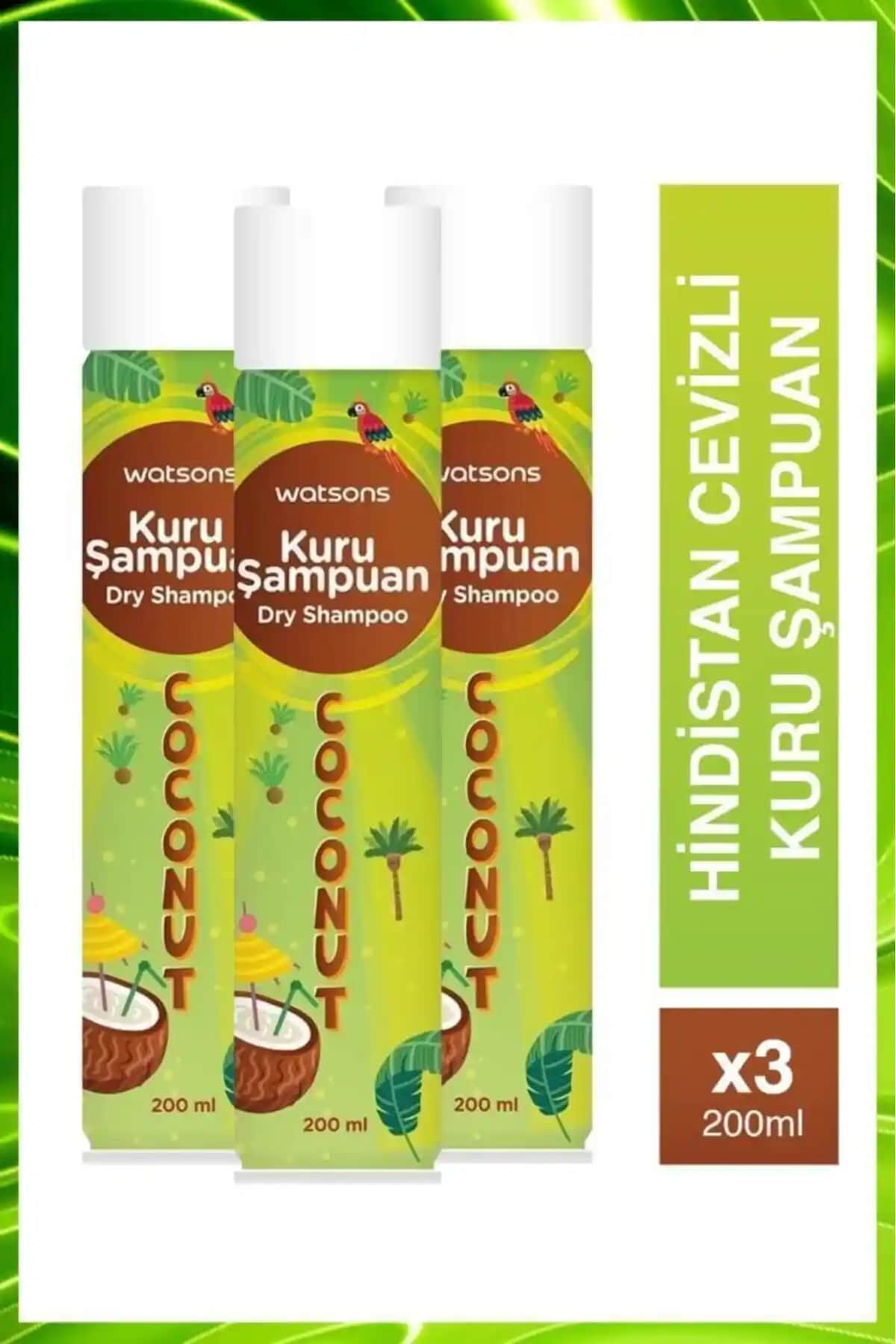 Watsons Hindistan Ceviz Aromalı ve Coconut Kuru Şampuan Karşılaştırması
