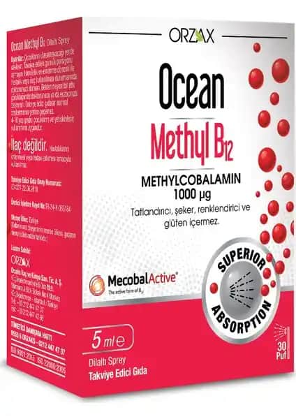 Orzax Ocean Methyl B12: Kolay Kullanımla Enerjinizi Artırın ve Sağlığınızı Koruyun