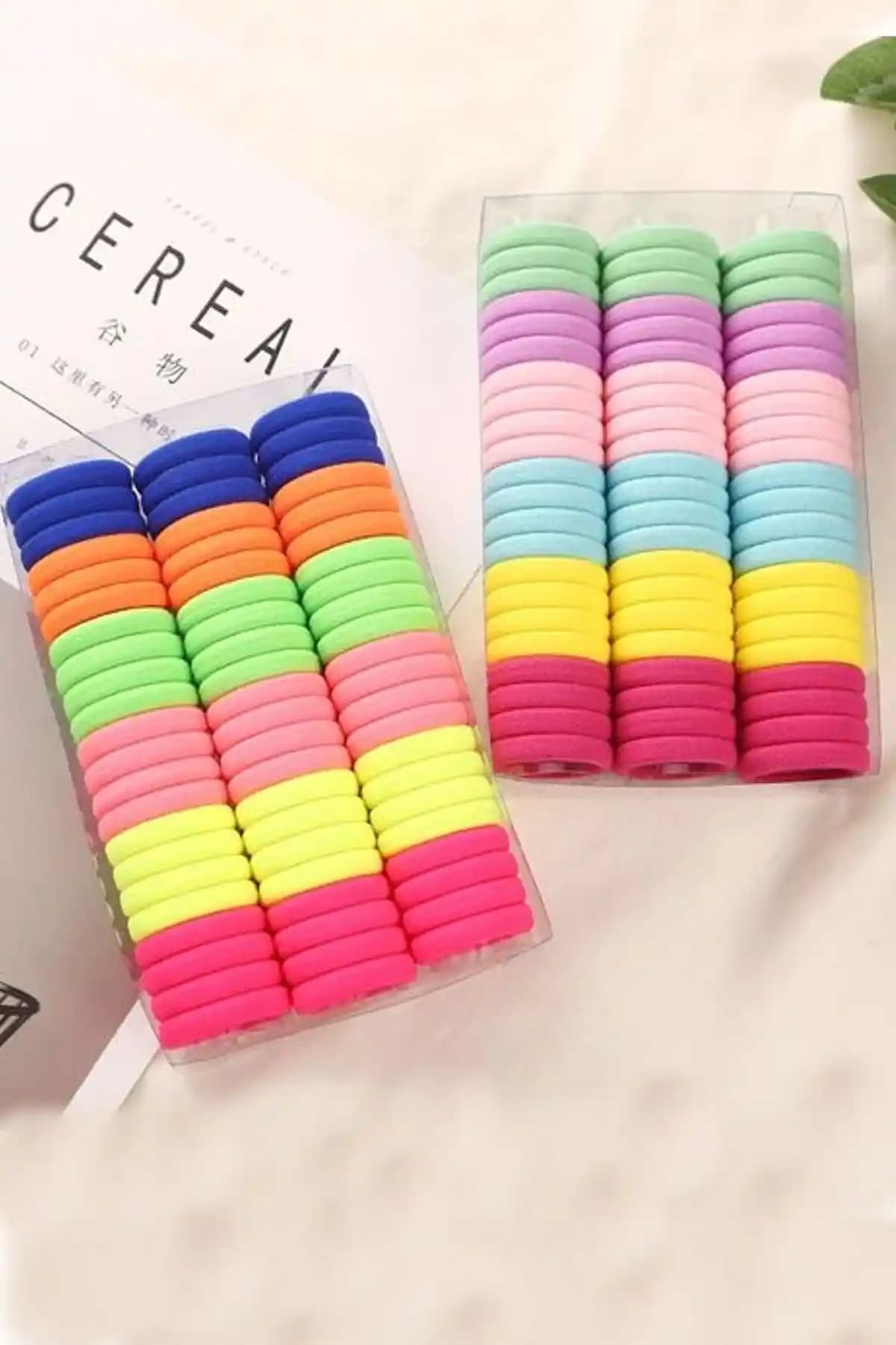 C&E Design Kadın Renkli Lastik Toka Seti Günlük ve Özel Kullanımlar İçin Şık ve Dayanıklı