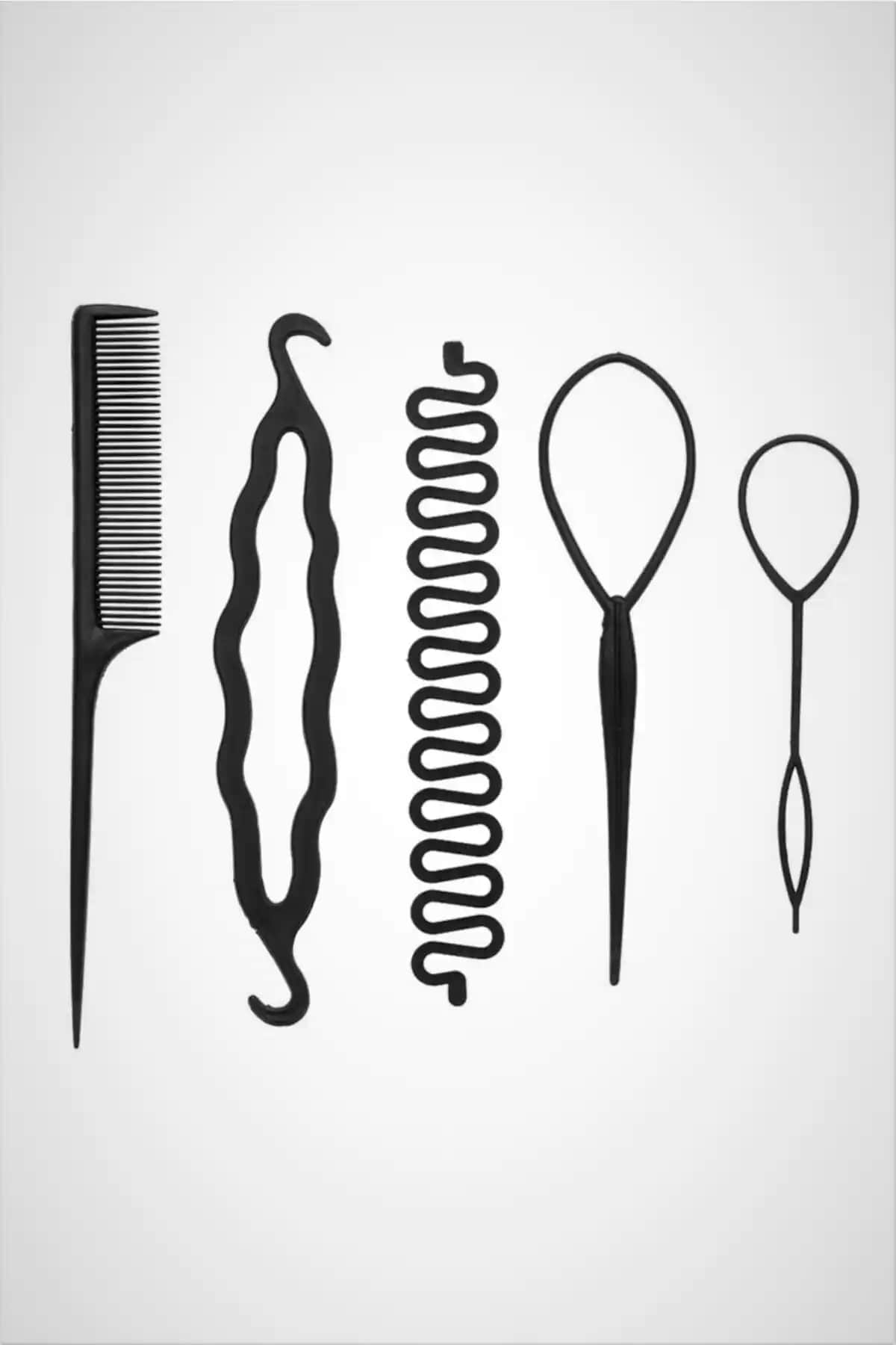 C&E Design Kan 5'li Pratik Topuz Tokası Seti Günlük Şıklık ve Kolay Kullanım İçin