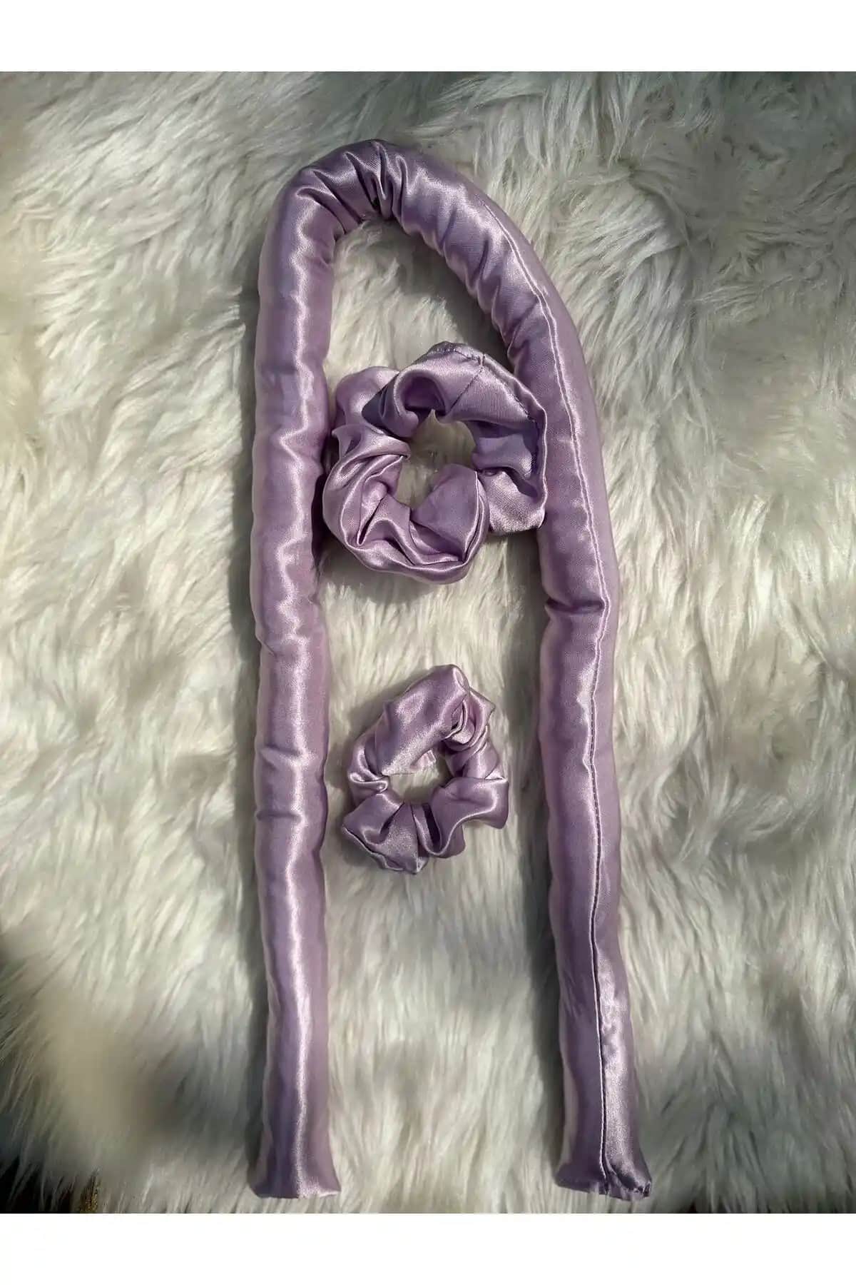 Elvinege Kadınlar İçin Saten Malzeme ile Şık ve Pratik Saç Şekillendirme Seti