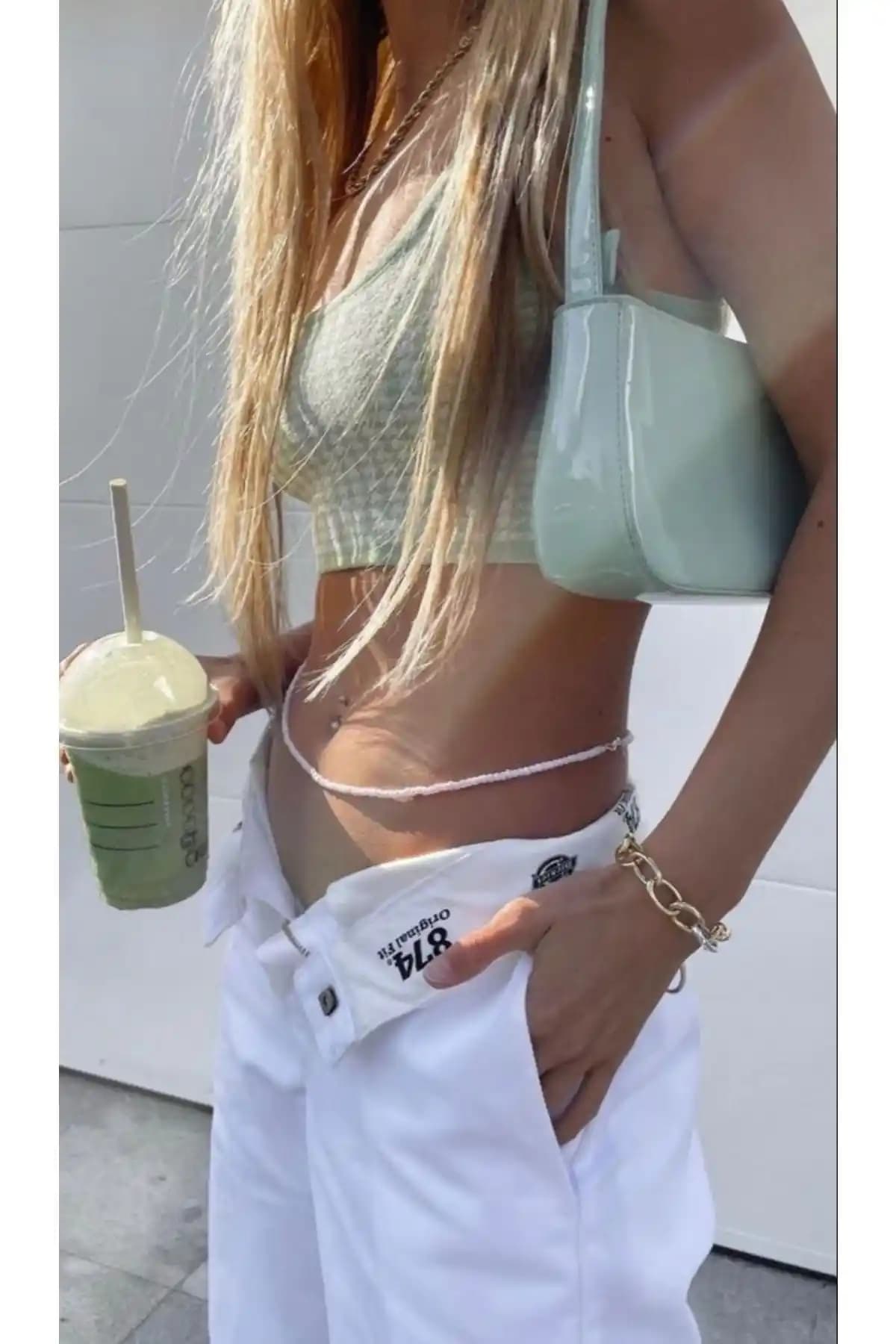 İRVANIN Beyaz Boncuk Bel Zinciri: Şıklık ve Dayanıklılığı Bir Arada Sunar