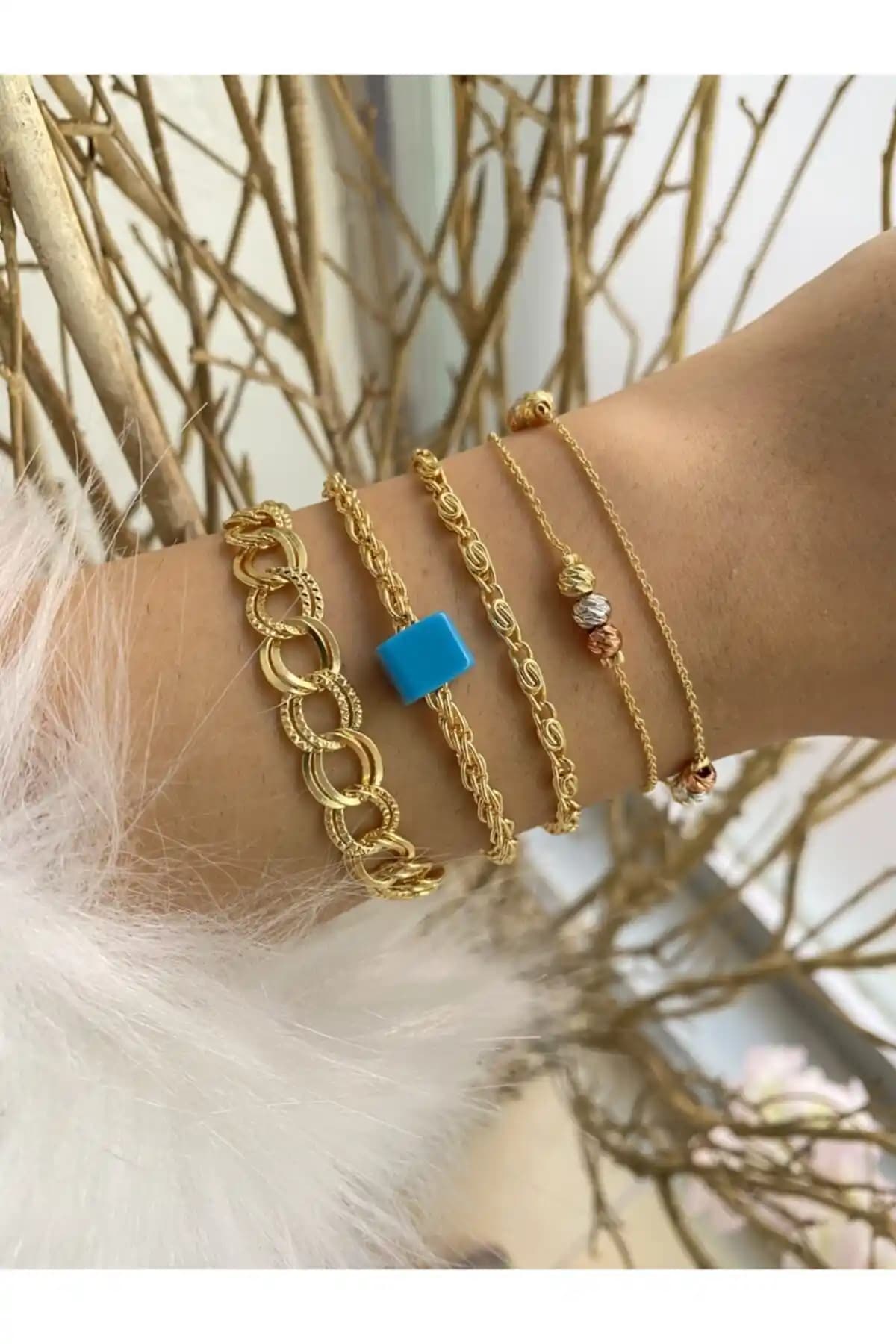 Jenny Daphne Kadın Altın Kaplama Renk Atmaz 4'lü Kombin Bileklik Seti İnceleme ve Kullanıcı Yorumları