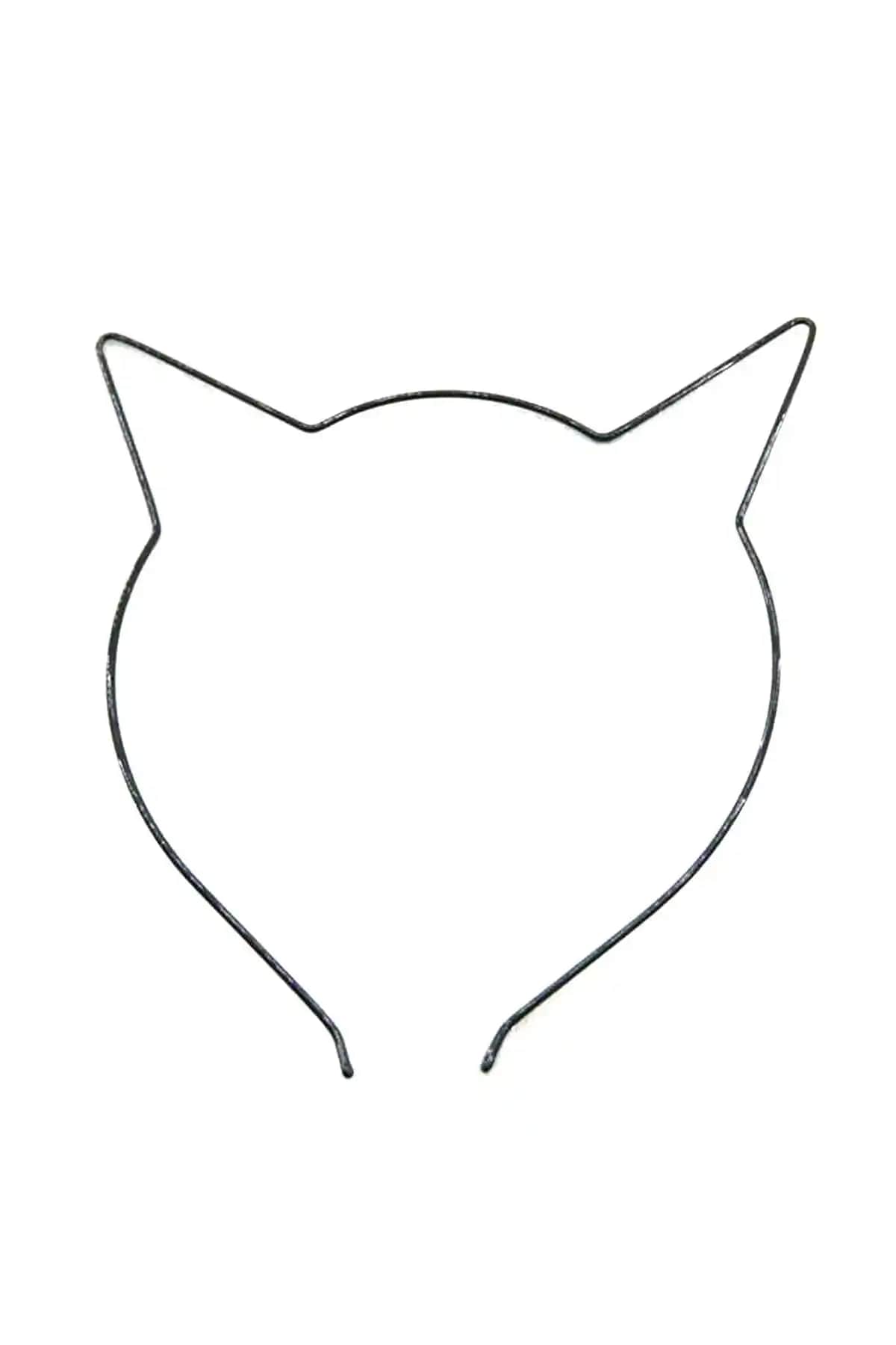 Kedi Figürlü Metal Saç Tacı Kadınlar İçin Şık ve Dayanıklı Aksesuar