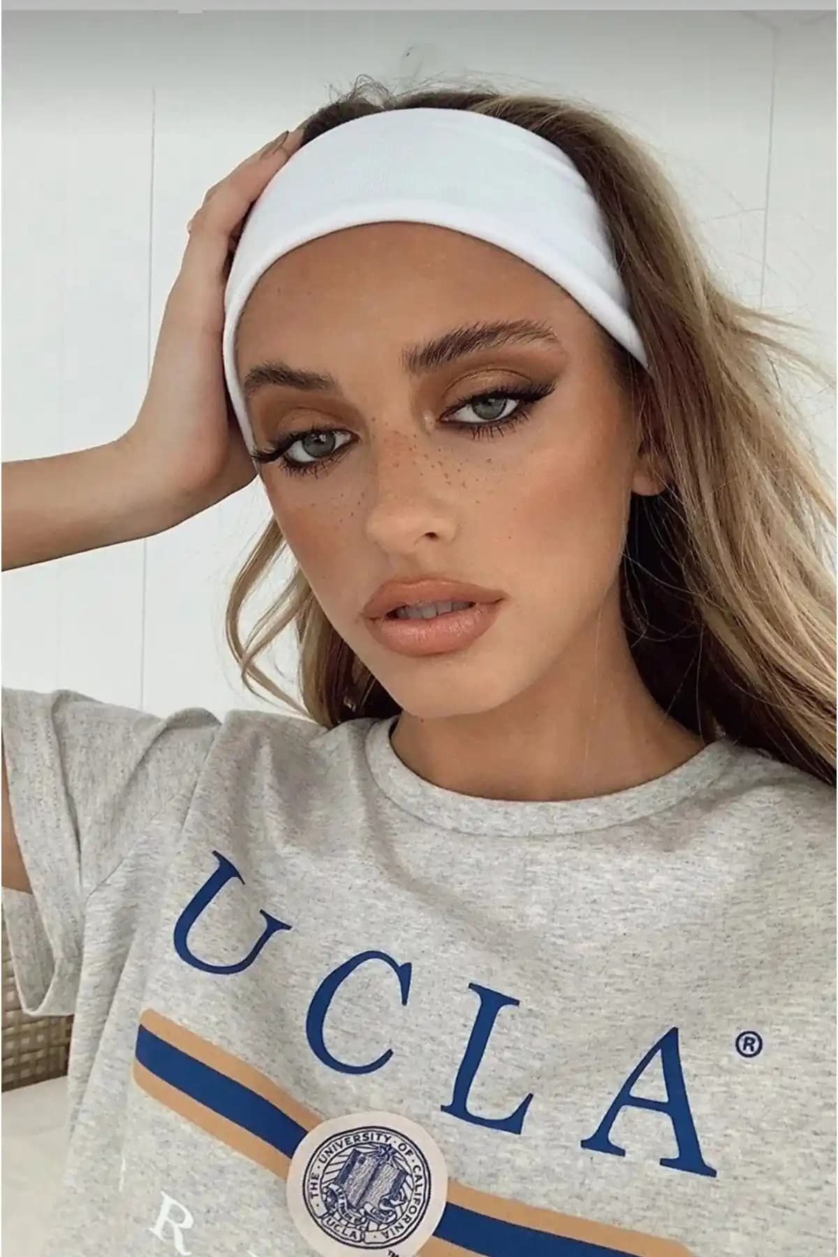 Monalisa Kadın Beyaz Pamuklu Saç Bandı Şık ve Konforlu Günlük Kullanım İçin