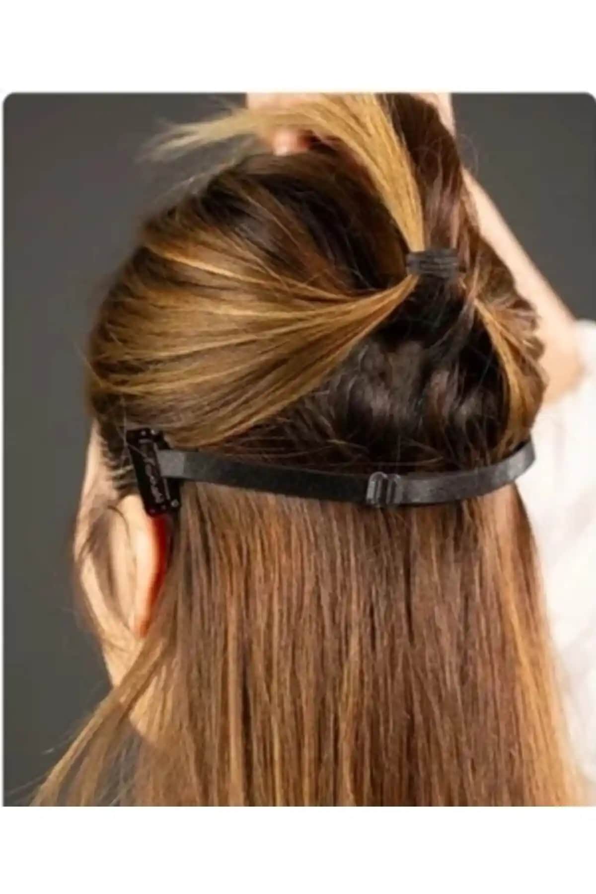 MutluBiDünya Vintage Siyah Yüz Germe Tokası Estetik ve Günlük Kullanım İçin Uygun