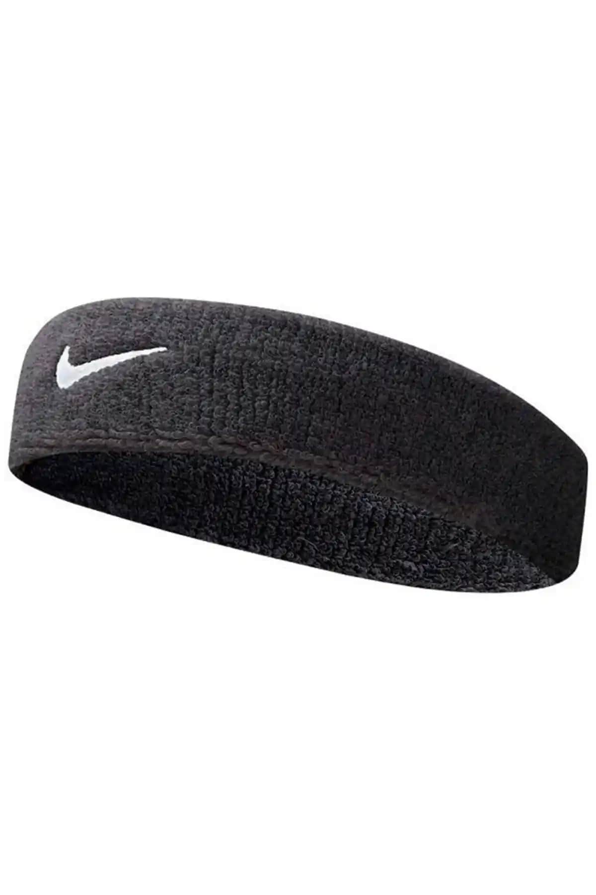 Nike Swoosh Siyah Antrenman Saç Bandı Unisex Spor ve Günlük Kullanım İçin