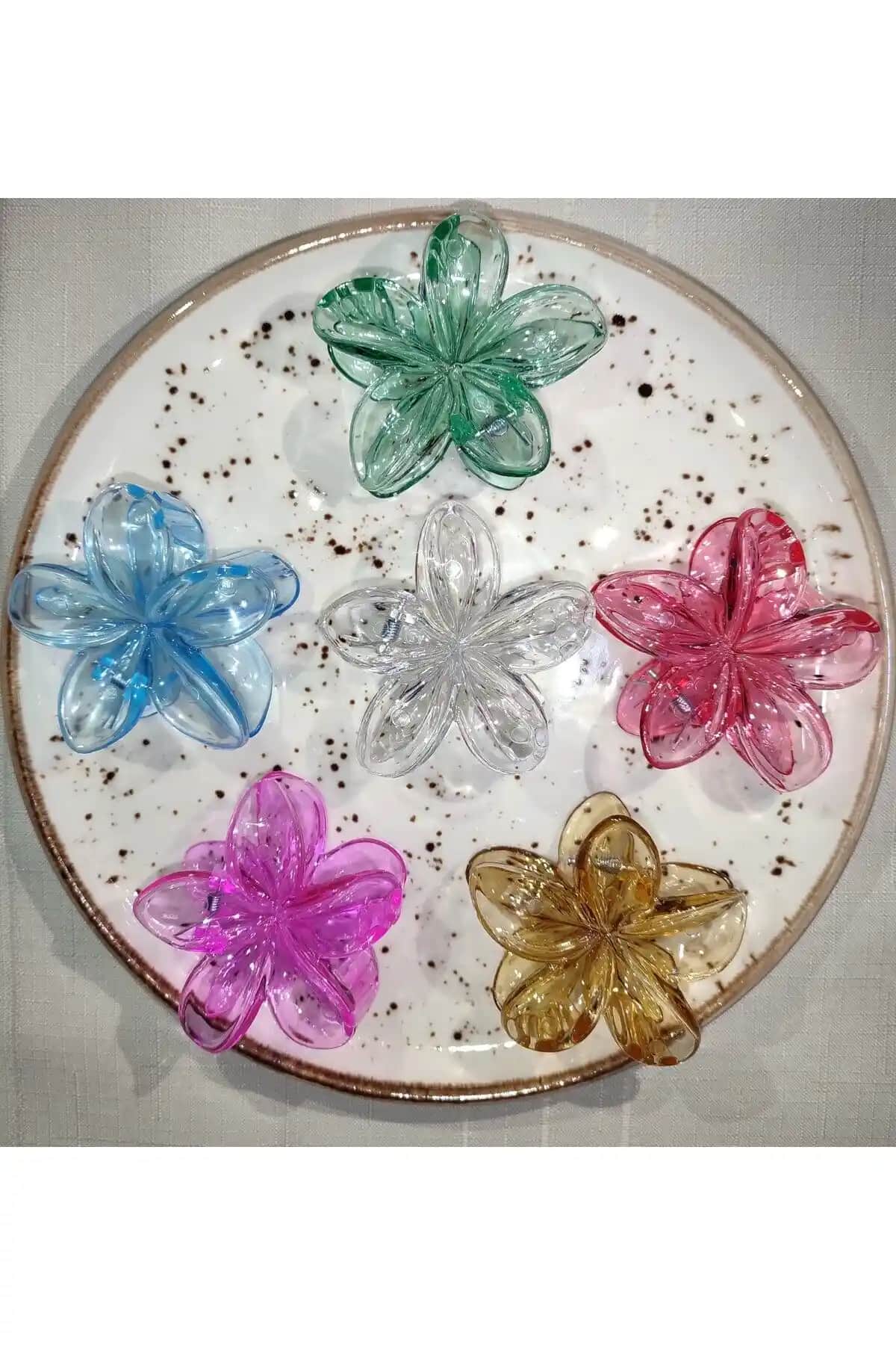 TETHOME Kadın Büyük Boy 6'lı Renkli Lotus Toka Seti: Şık ve Fonksiyonel Saç Aksesuarları