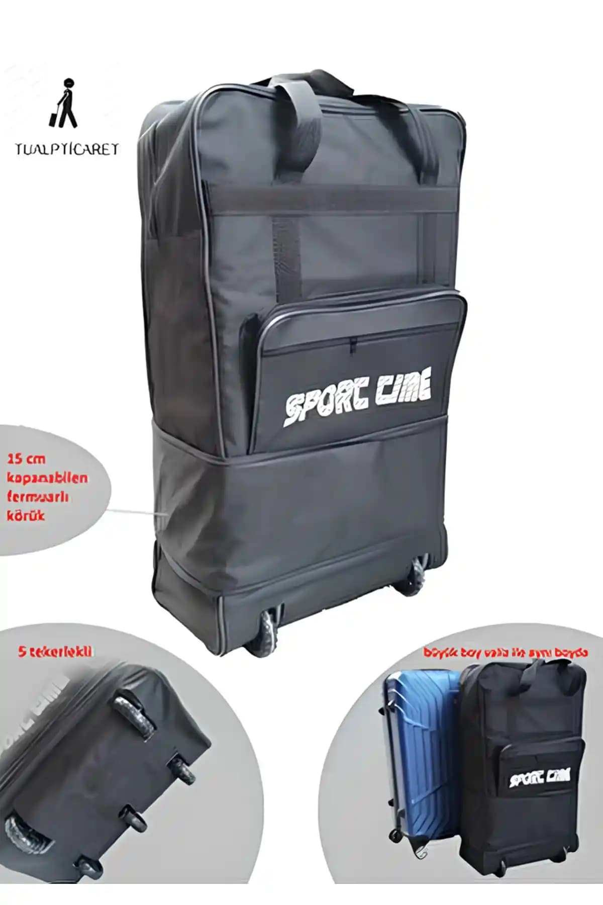 Tualpticaret Genişleyebilir Seyahat Çantası - Şık ve Dayanıklı Unisex Valiz Tasarımı