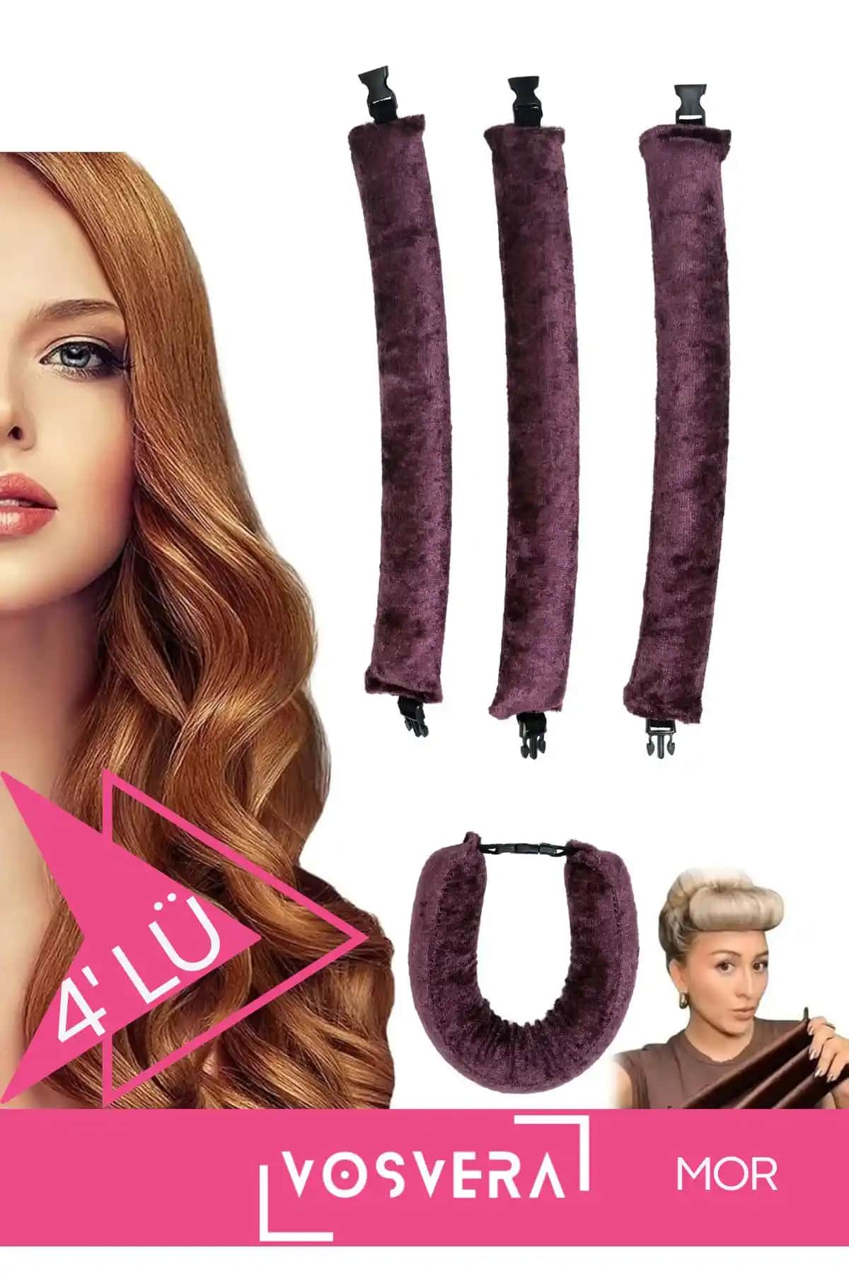 Vosvera Kadife Bigudi Seti ile Sağlıklı ve Doğal Saç Bukleleri Yaratın