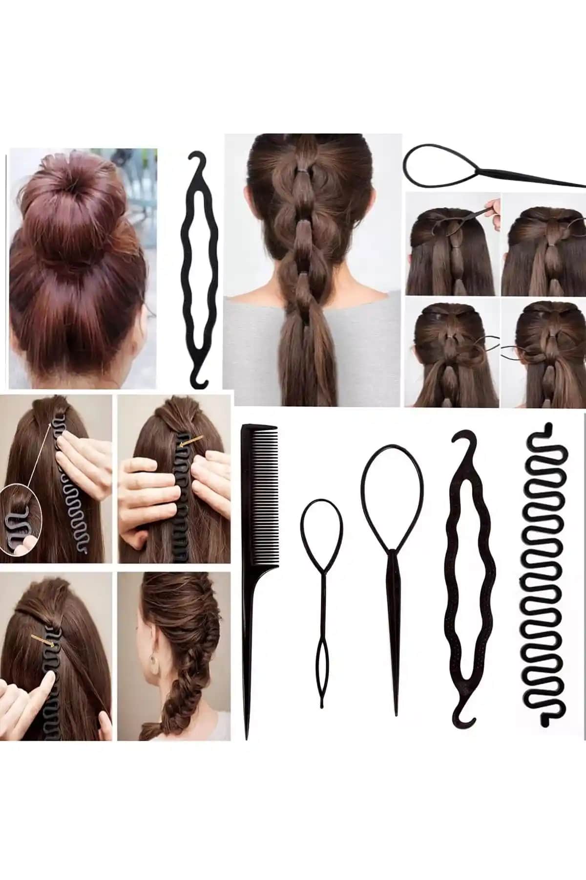 Yeni HİLL Kadın 5'li Pratik Topuz Tokası Seti Şıklık ve Fonksiyonellik Bir Arada