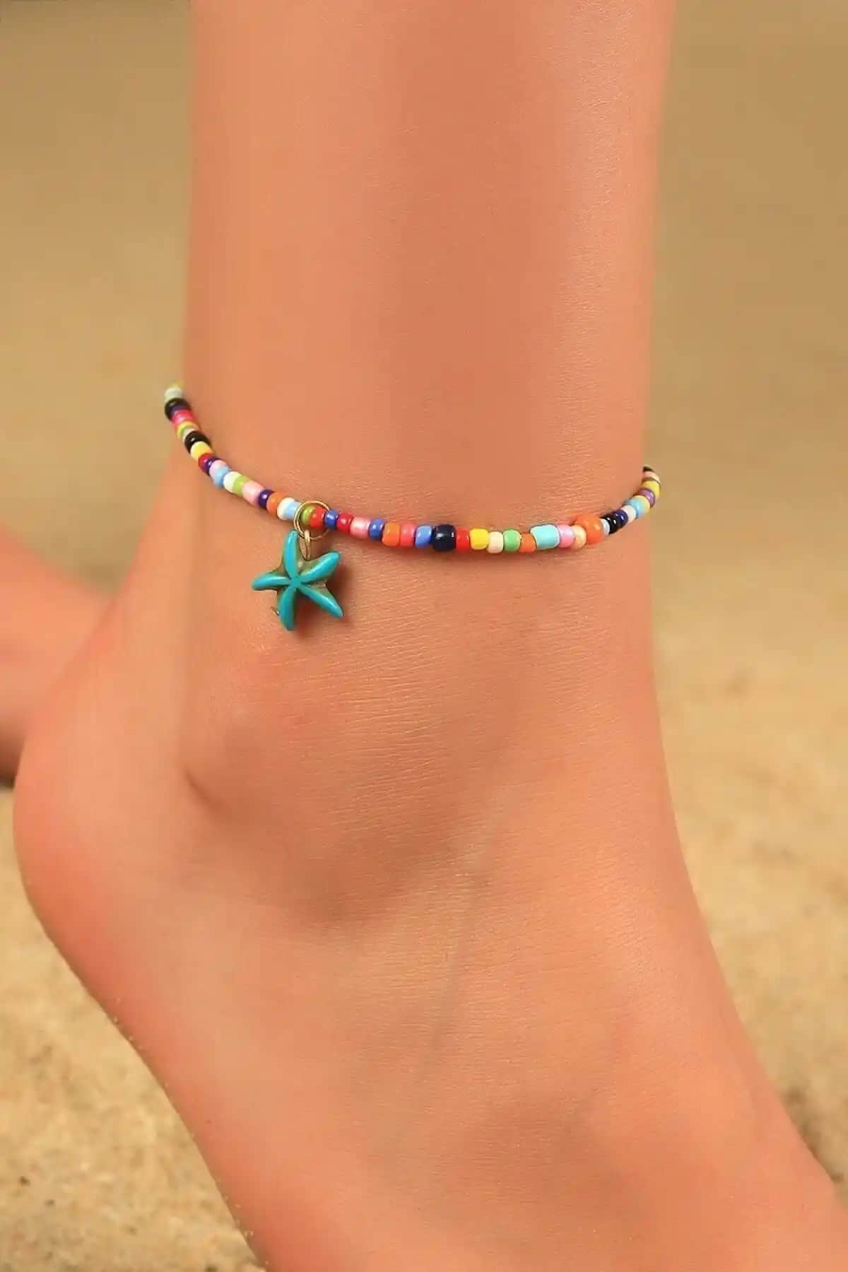 Zilli Miyuki Boncuk Deniz Yıldızı Halhal: Doğallık ve Şıklığın Modern Buluşması