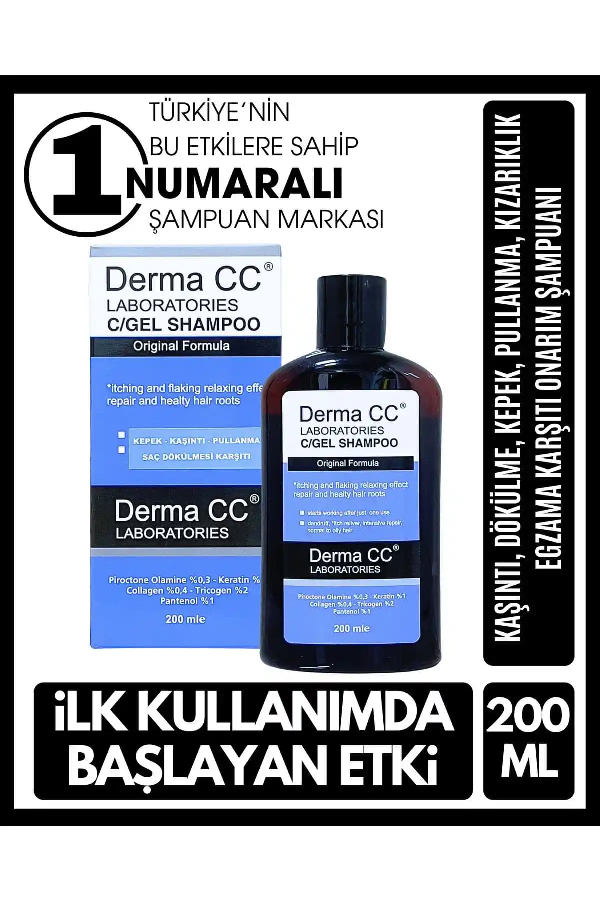 Derma CC LABORATORIES C/gel Şampuanı: Saç Kökü Onarımına Yönelik Etkili Çözüm