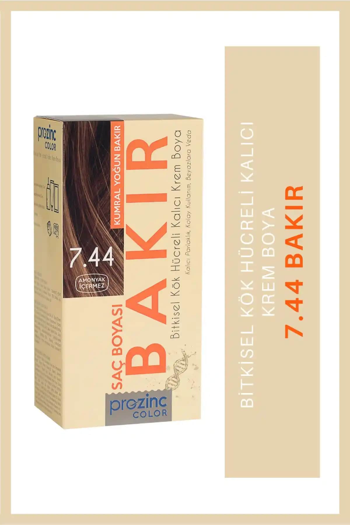 Prozinc Color 7.44 Bakır: Amonyaksız ve Bitkisel Kalıcı Saç Boyası Özellikleri