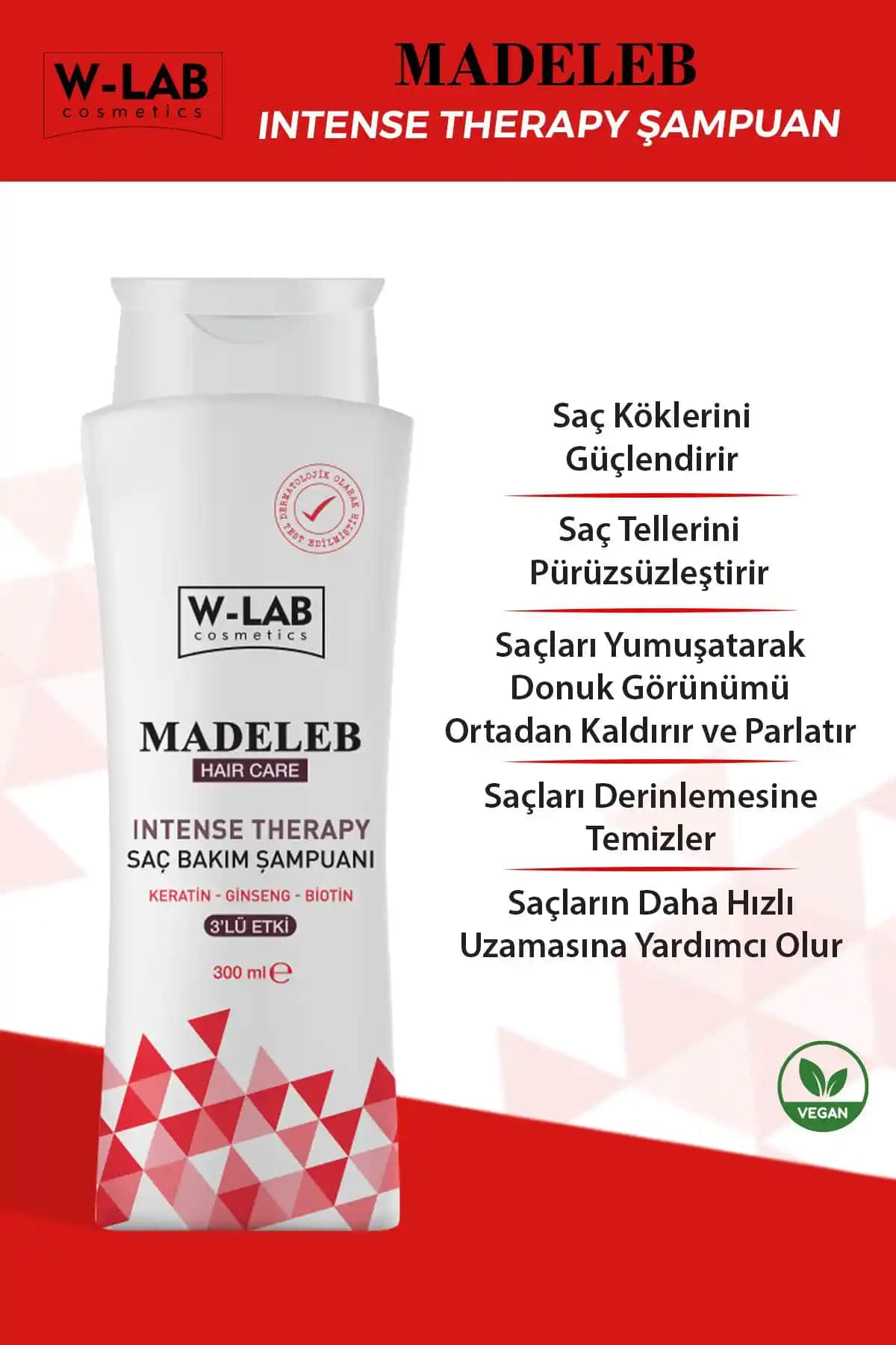 W-Lab Kozmetik Madeleb Intense Therapy Keratin Şampuan İncelemesi ve Faydaları
